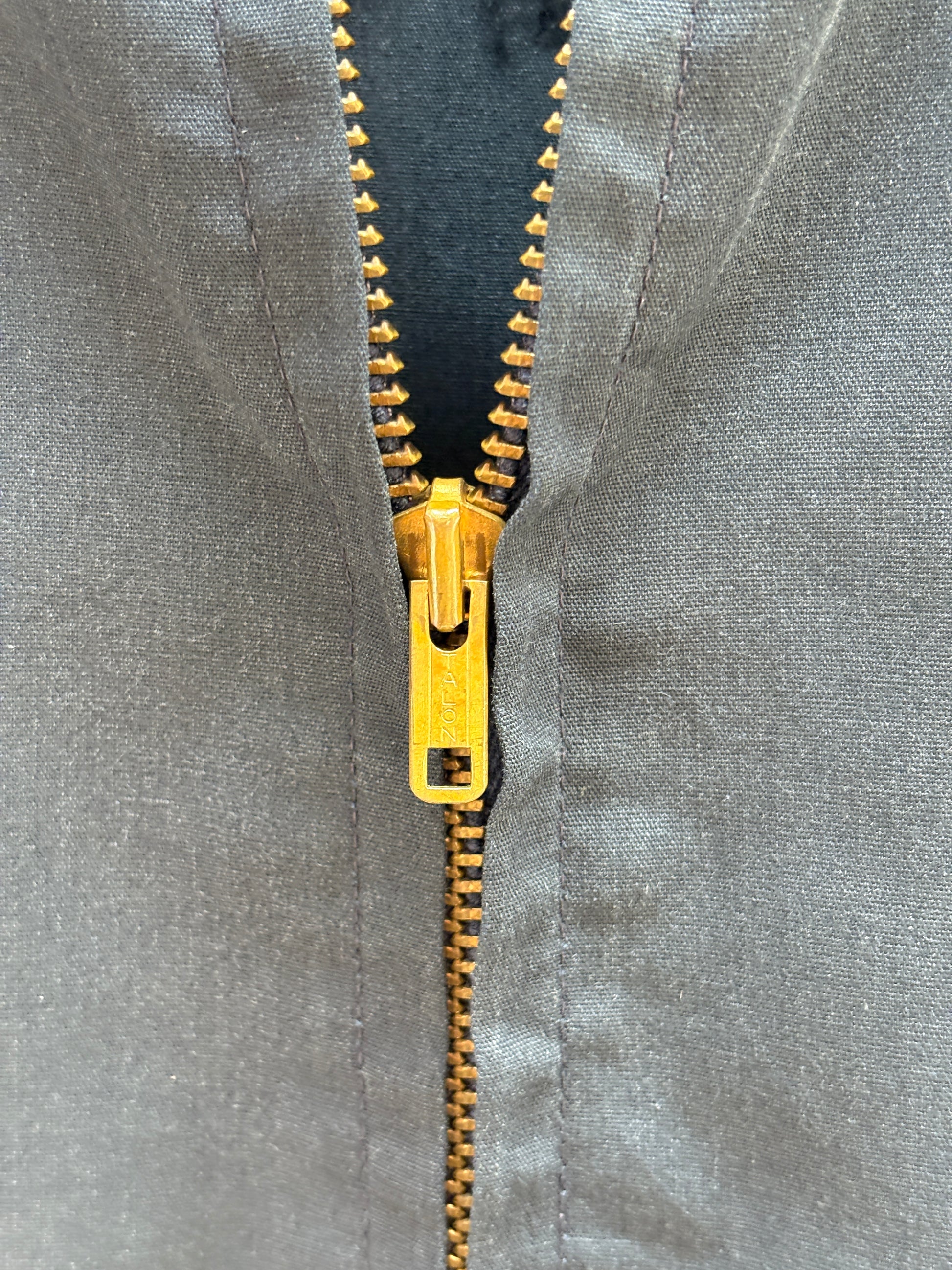 Size Med , Vintage Campus Lightweight Cotton-Blend Zip Jacket. Made in USA. Talon zipper - USA Vintage Bcn