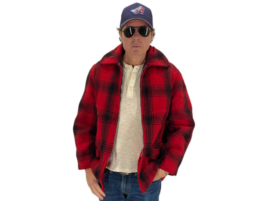 Size 42 US (52EU) 50s Penneys  hunting plaid wool jacket Made in USA