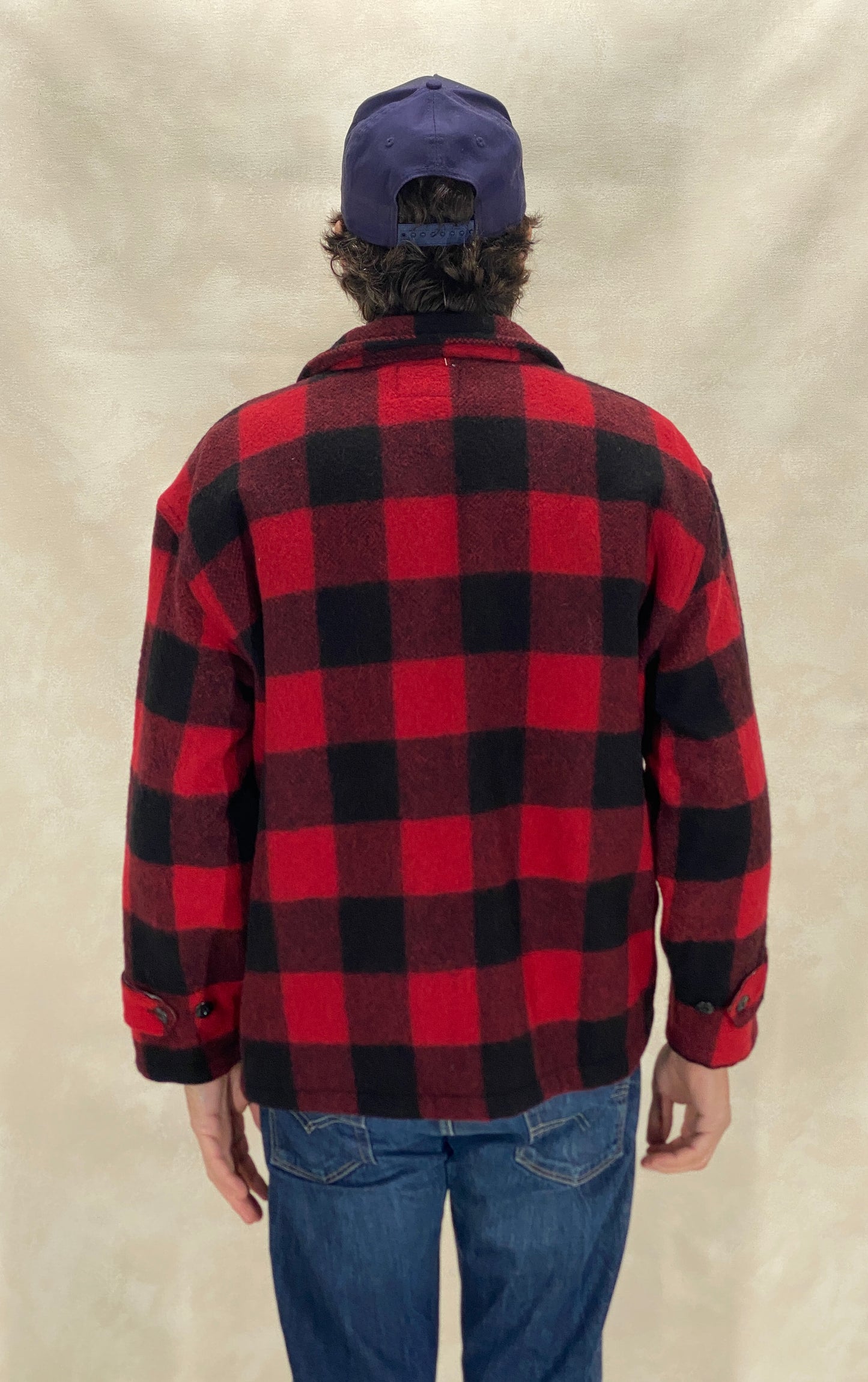 Vintage 1960s 5 Brother buffalo plaid wool jacket, size 42US / 52EU.