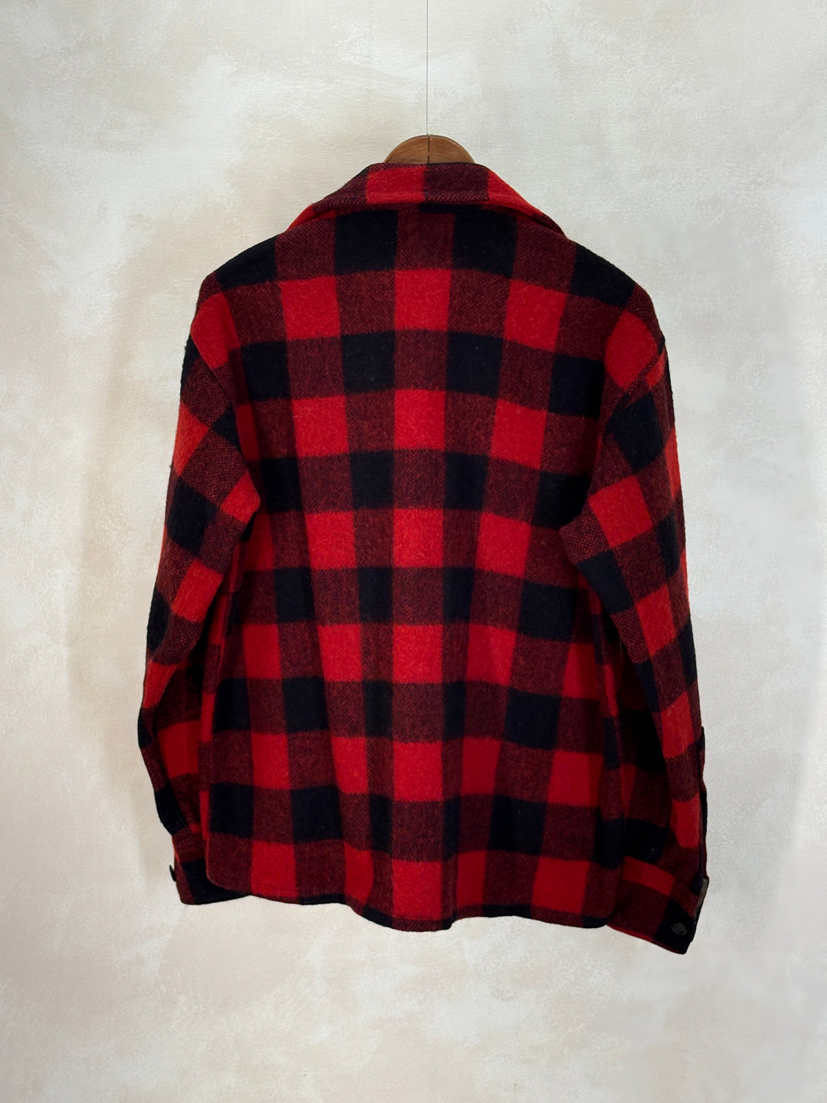 Size 40US / 50EU. Authentic 50s USA-Made Heavyweight Wool Plaid Shirt-AJ357 Studio