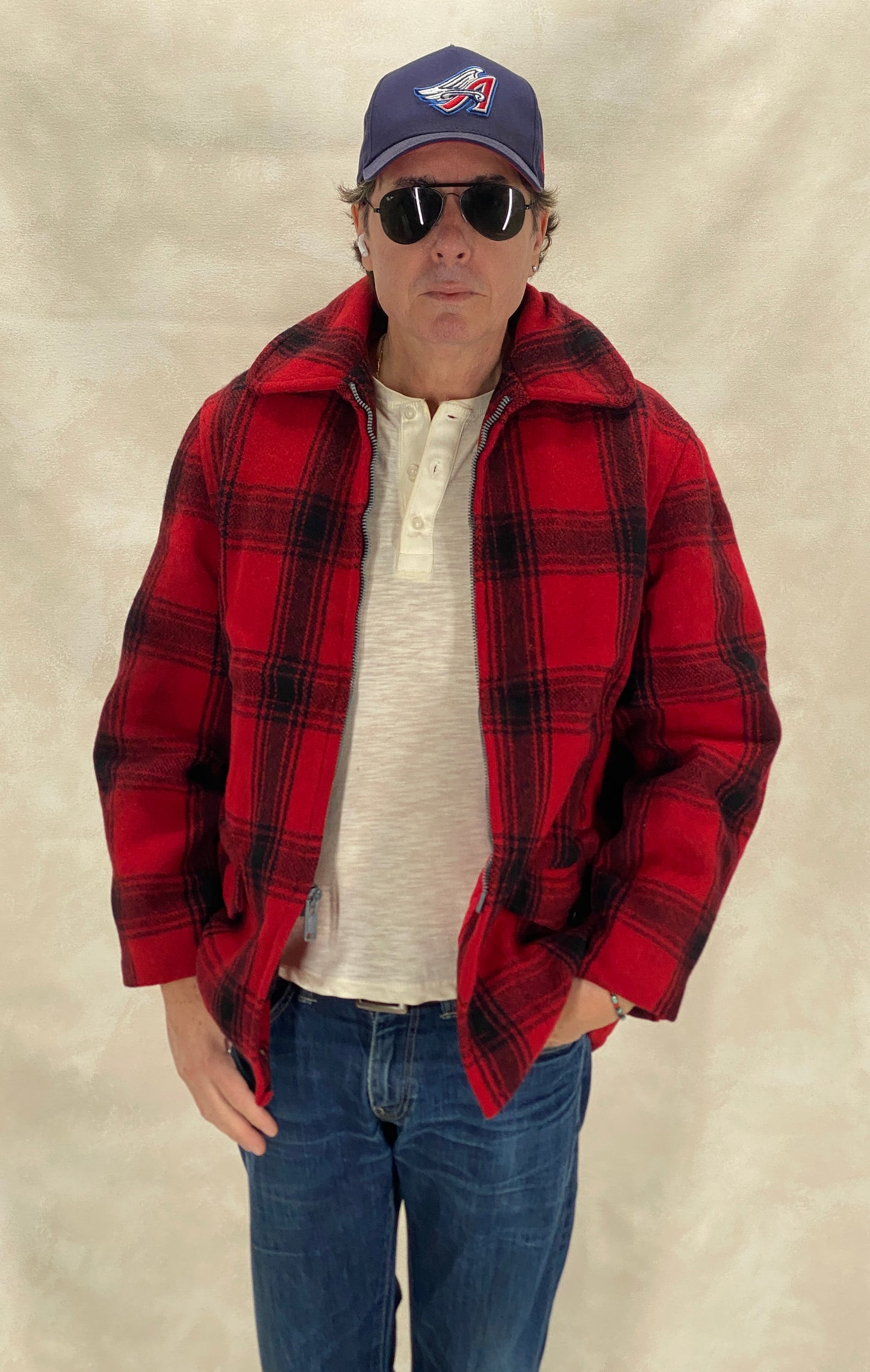Size 42 US (52EU) 50s Penneys  hunting plaid wool jacket Made in USA
