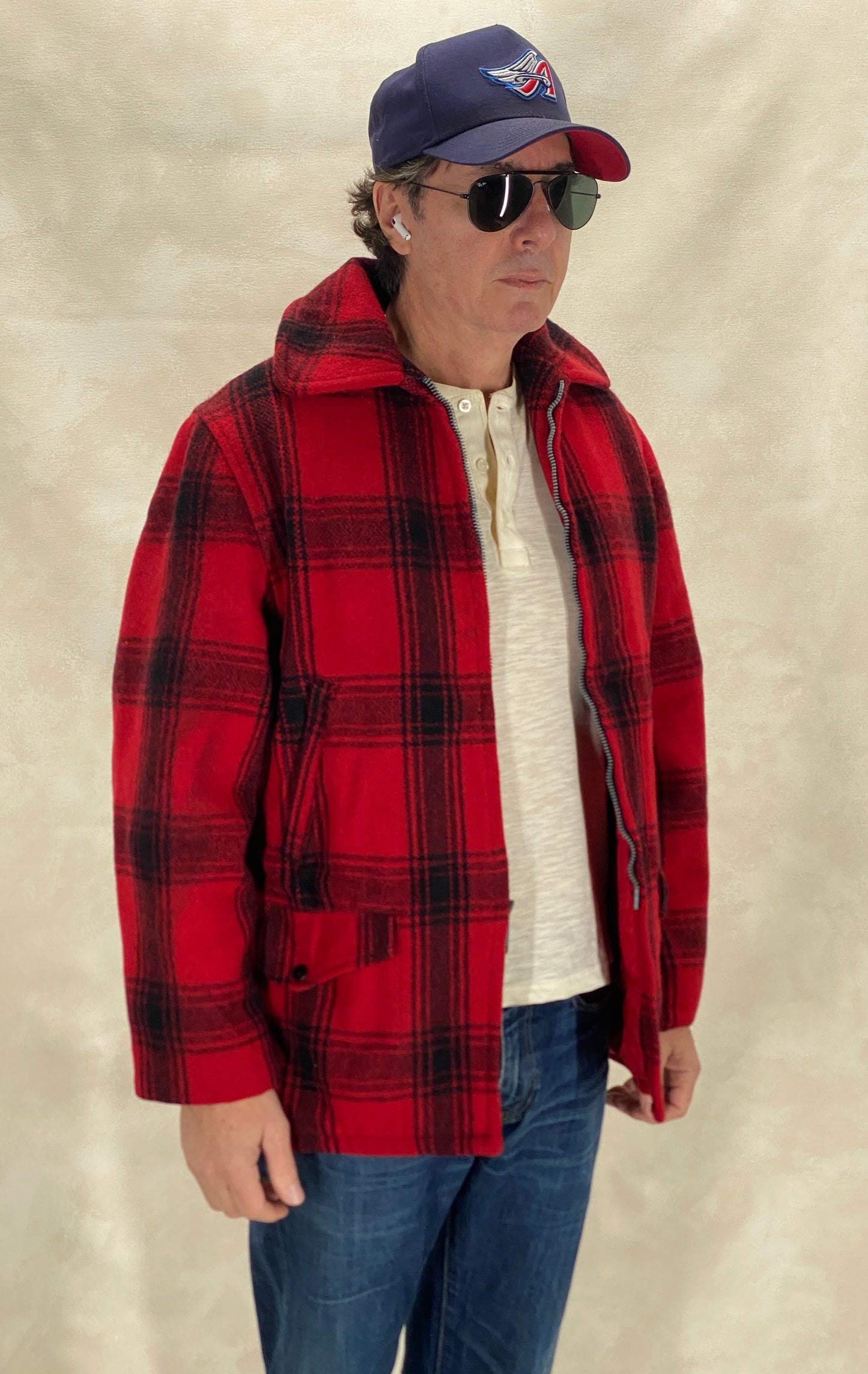 Size 42 US (52EU) 50s Penneys  hunting plaid wool jacket Made in USA
