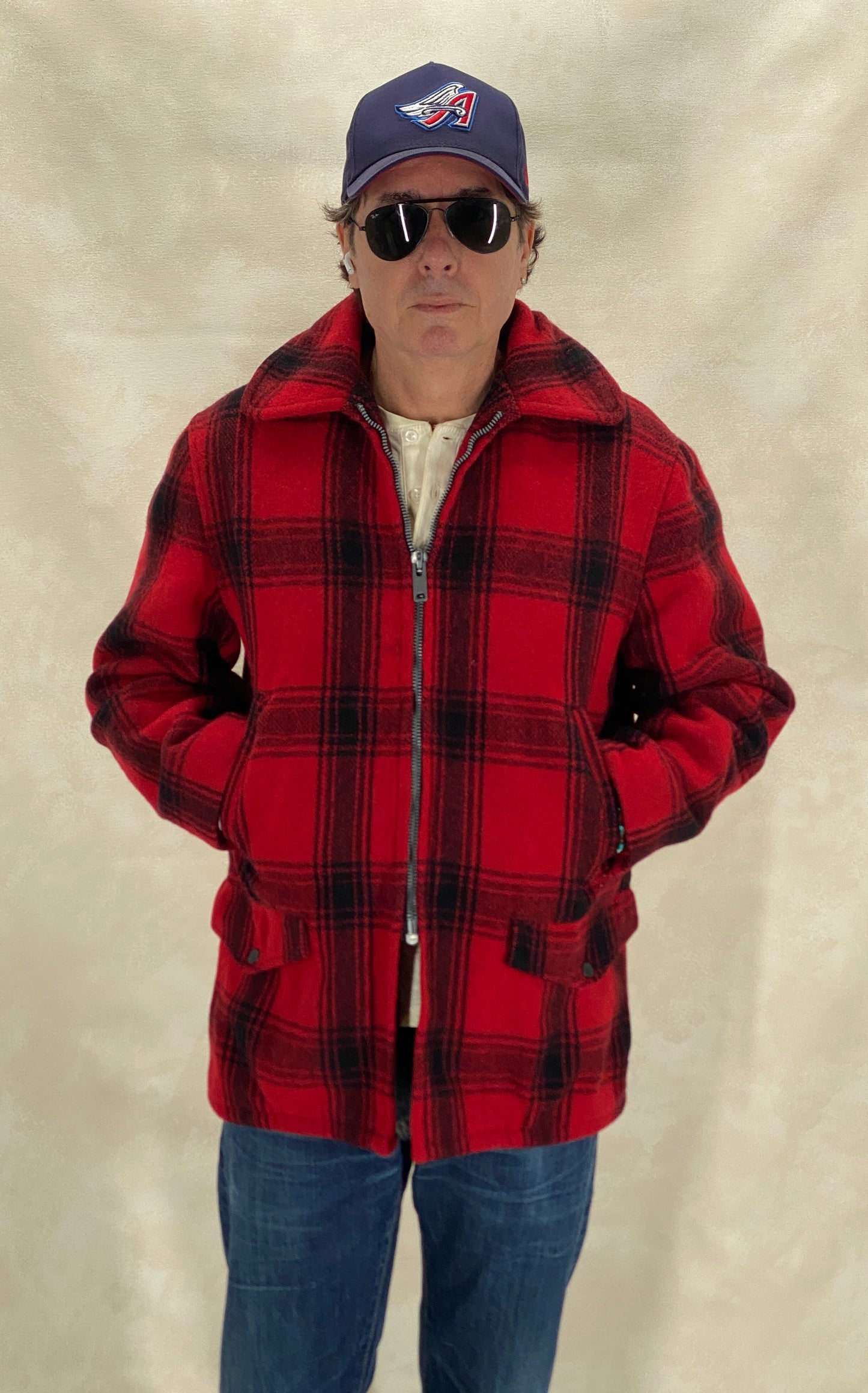 Size 42 US (52EU) 50s Penneys  hunting plaid wool jacket Made in USA