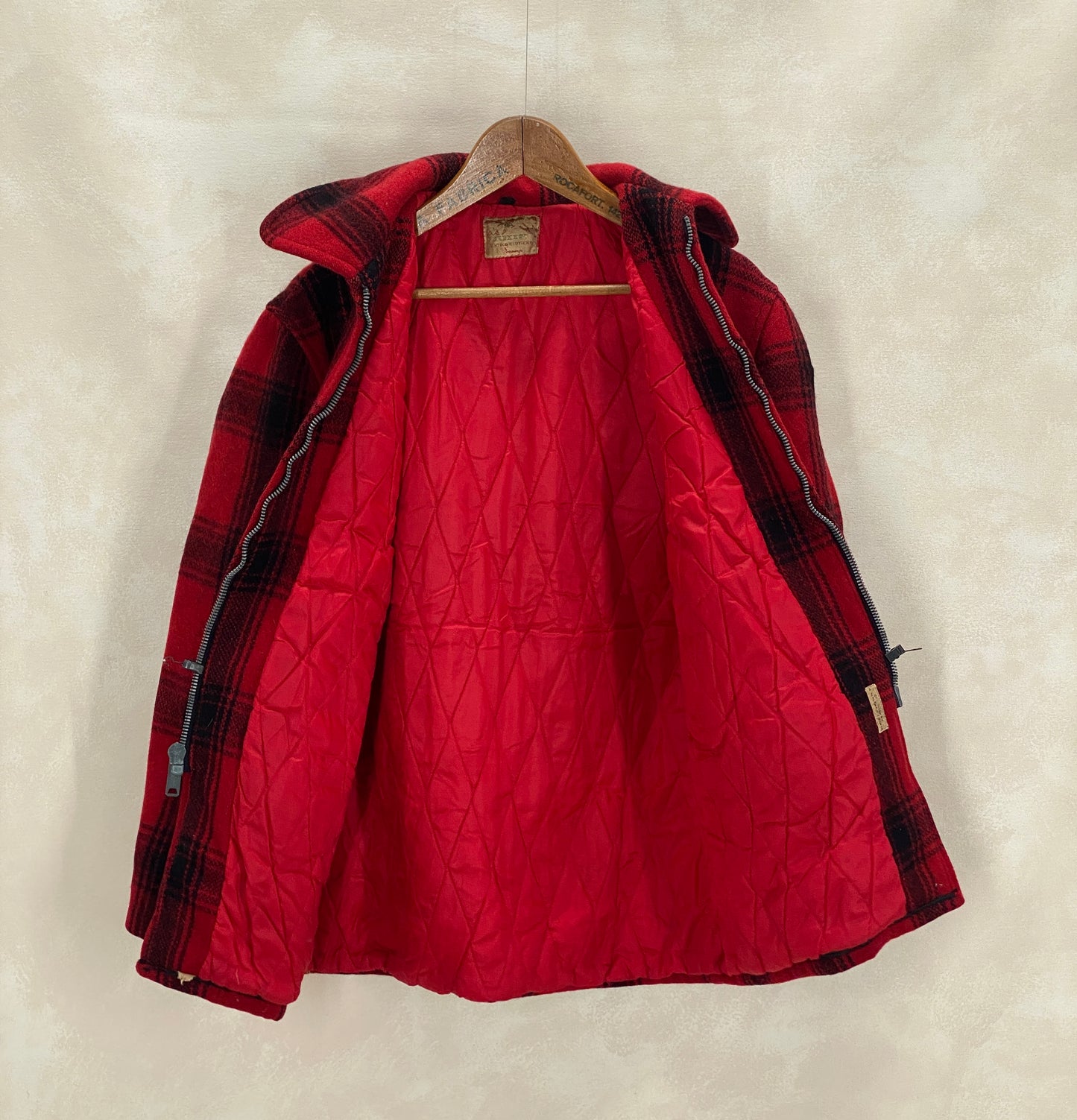 Size 42 US (52EU) 50s Penneys  hunting plaid wool jacket Made in USA