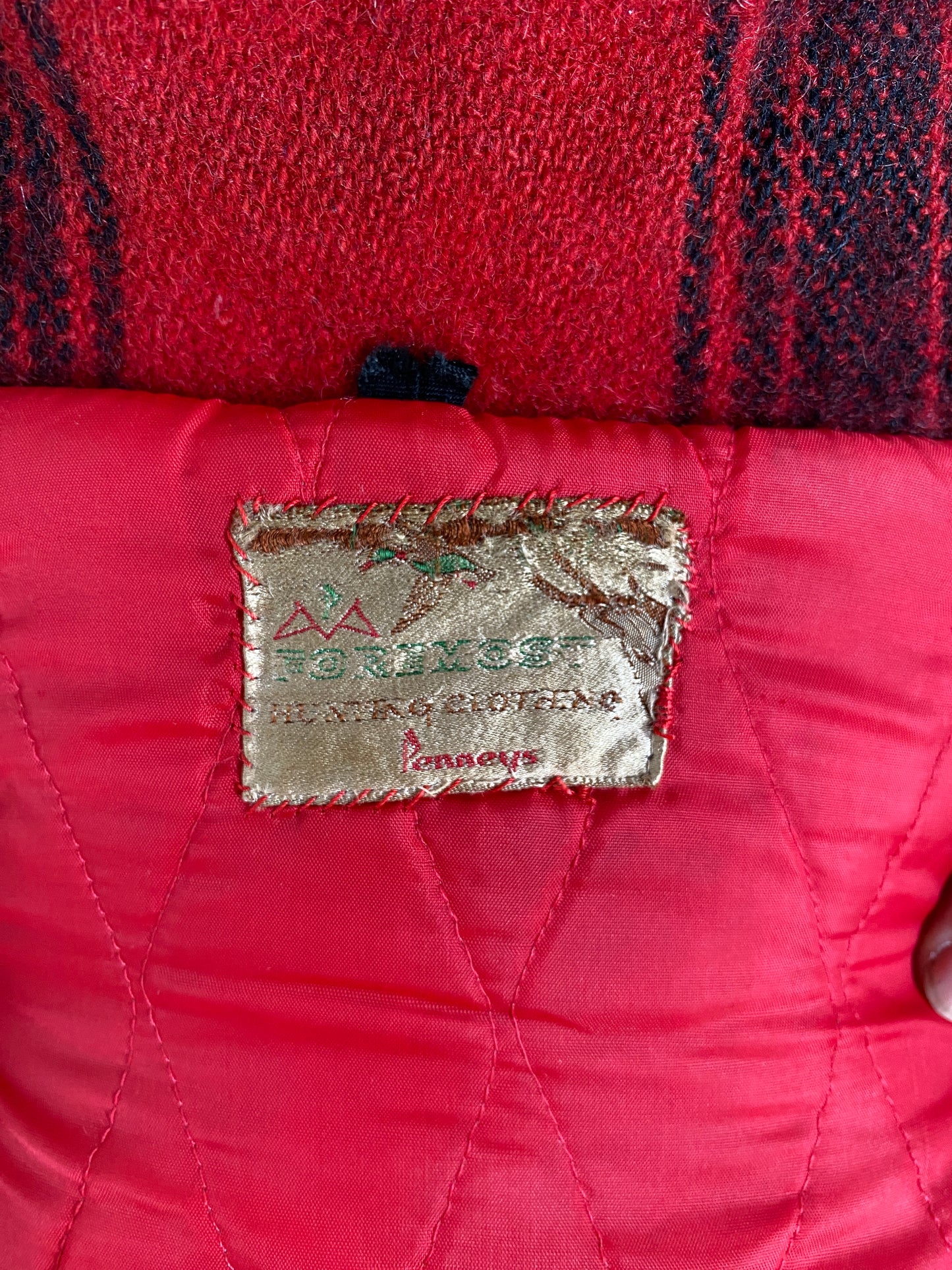 Size 42 US (52EU) 50s Penneys  hunting plaid wool jacket Made in USA