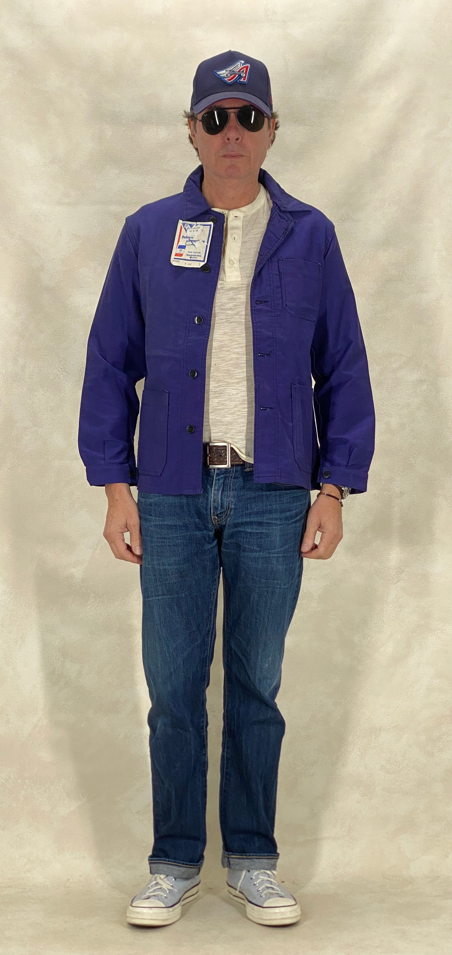 size 42EU. Vintage French Moleskin jacket. NOS - USA Vintage Bcn