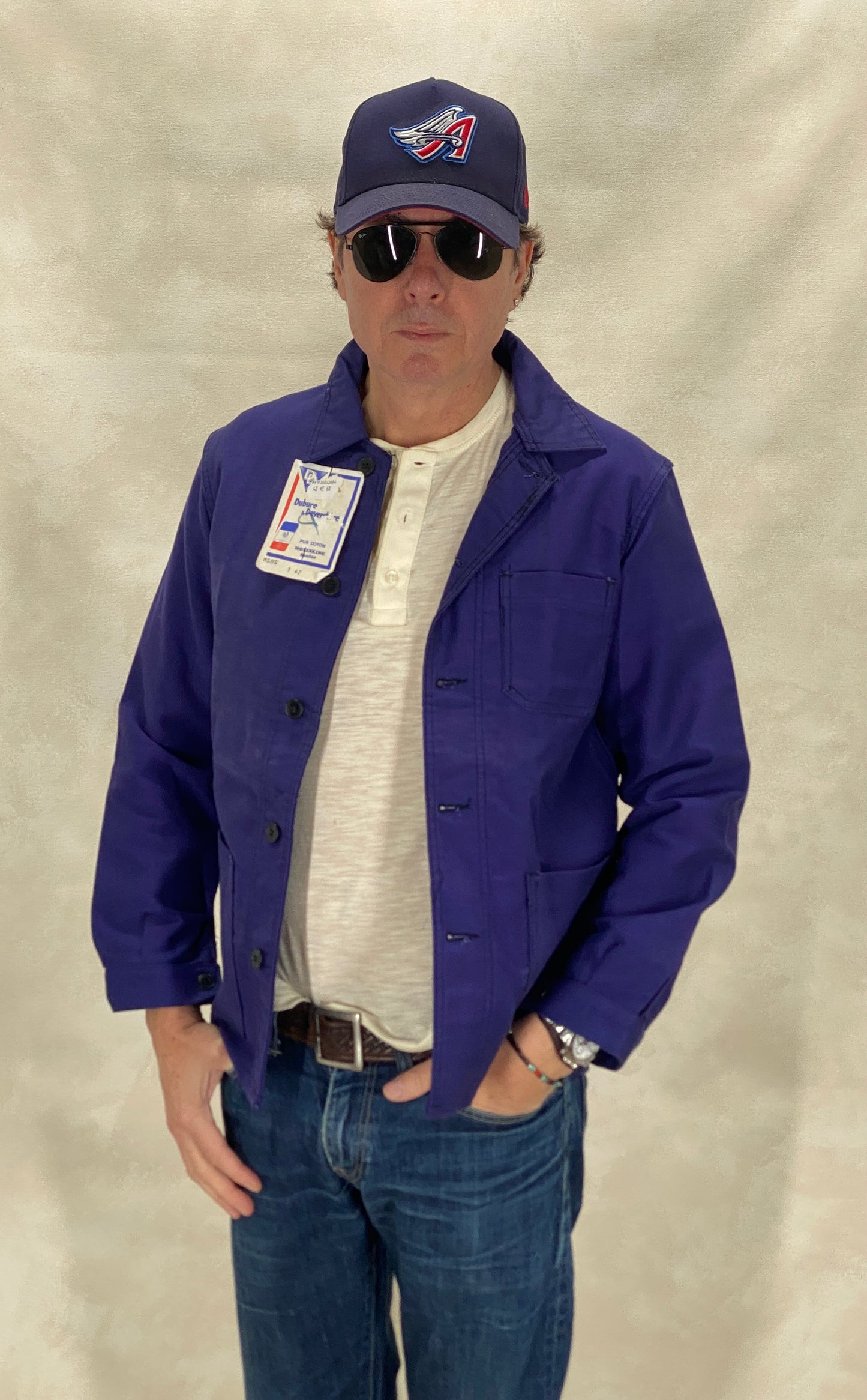 size 42EU. Vintage French Moleskin jacket. NOS - USA Vintage Bcn