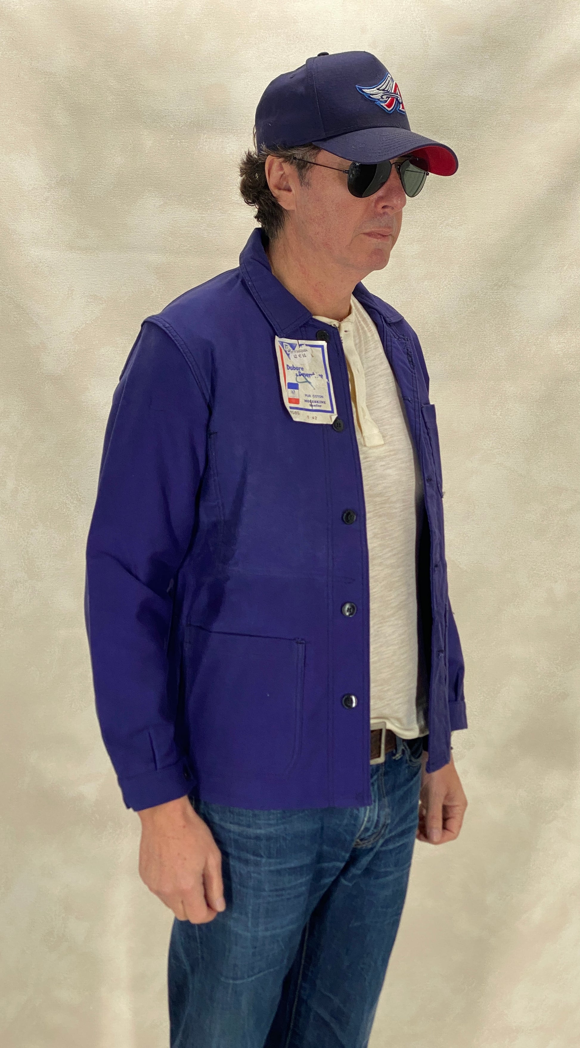 size 42EU. Vintage French Moleskin jacket. NOS - USA Vintage Bcn