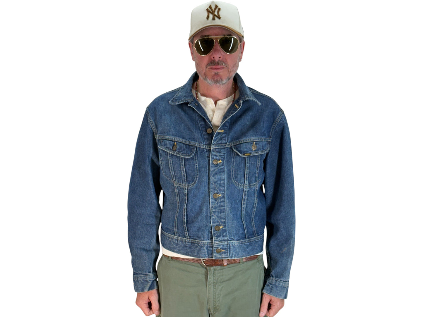 Size 42US / 52EU. Authentic 1970s Lee Denim Jacket – Made in USA – Two Chest Pockets - USA Vintage Bcn