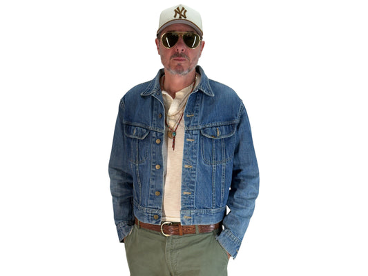Size 42-44US / 52-54EU. Authentic 1970s Lee Denim Jacket – Made in USA – Two Chest Pockets - USA Vintage Bcn