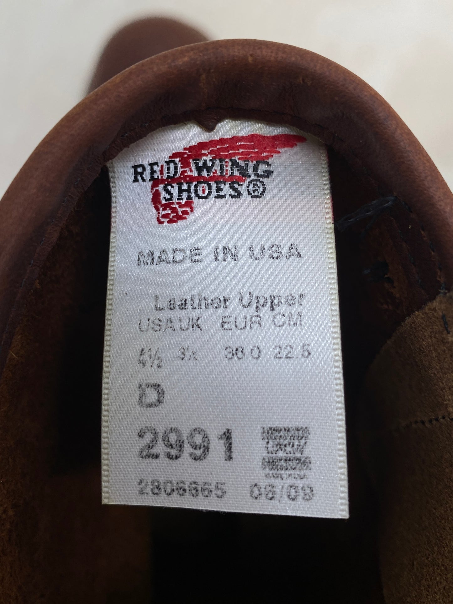 Size 4.5D (36 Euro) RW 2991 Heritage Engineer Boots, Made in USA Factory Seconds-AJ357 Studio