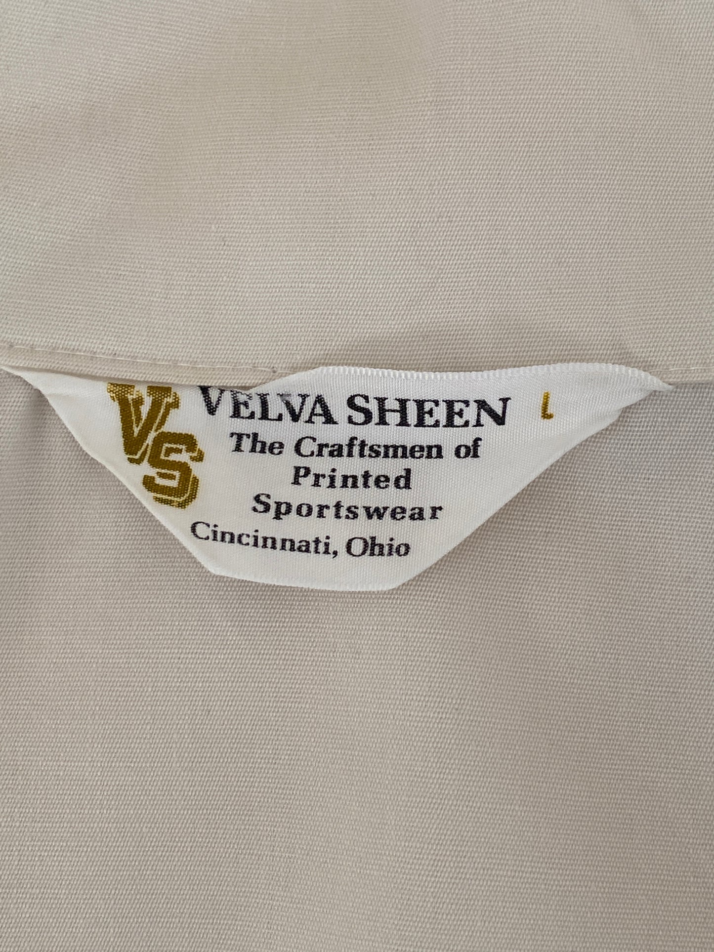 Size Large, 60s Velva Sheen Vintage Cotton Jacket Made in USA-AJ357 Studio