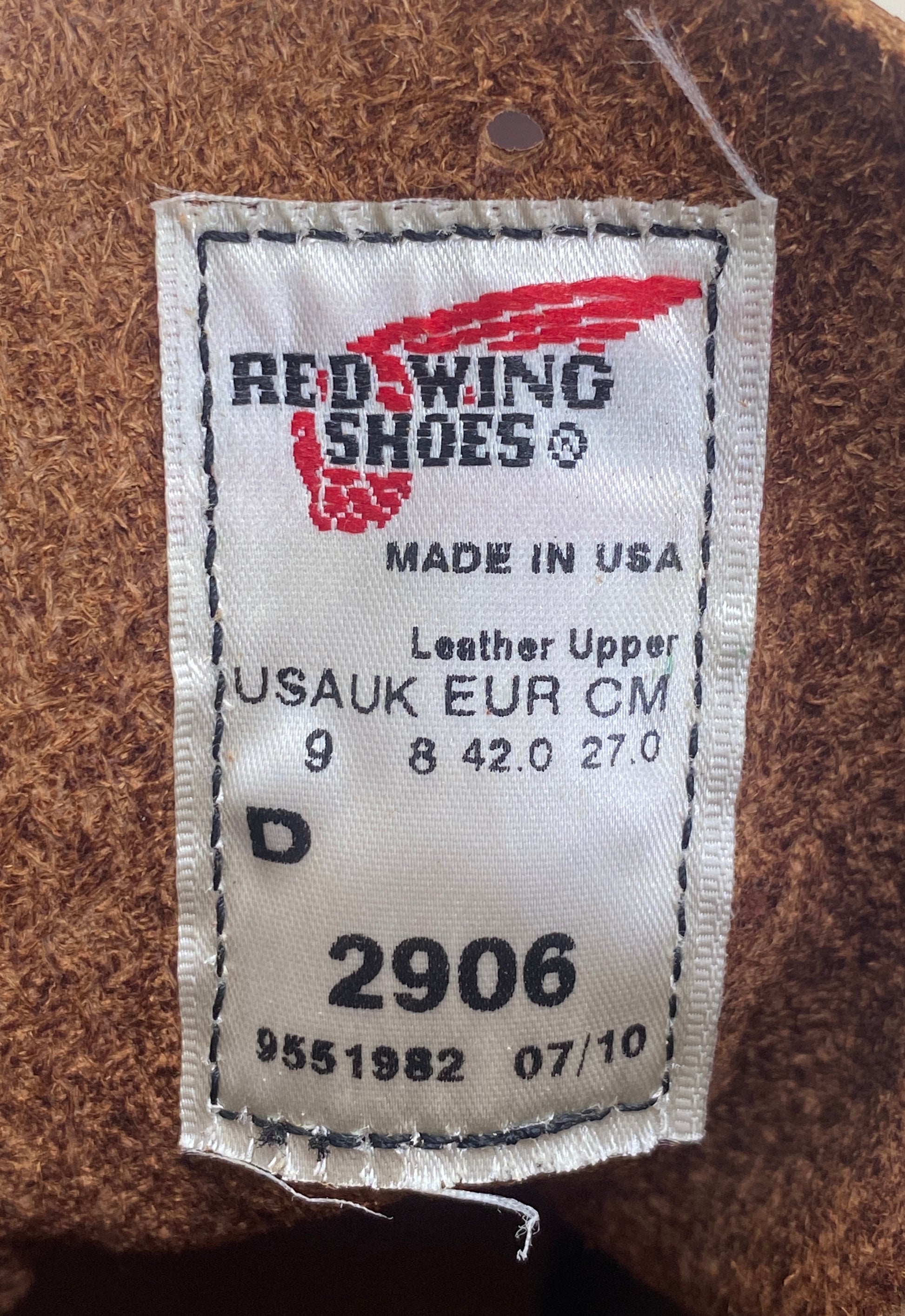 Size 9 D (42 Euro) R W Lineman 2906 Boots Made In USA. Seconds - USA Vintage Bcn