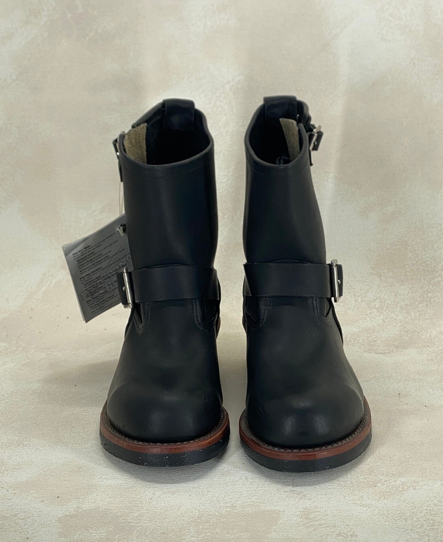 Red Wing Size 7 D (39 EU) 8178 Black Leather Boots - USA Vintage Bcn