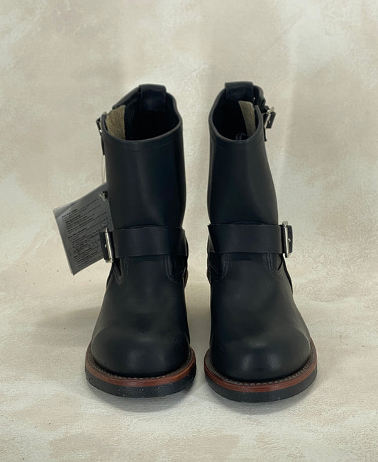 Red Wing Size 7 D (39 EU) 8178 Black Leather Boots - USA Vintage Bcn