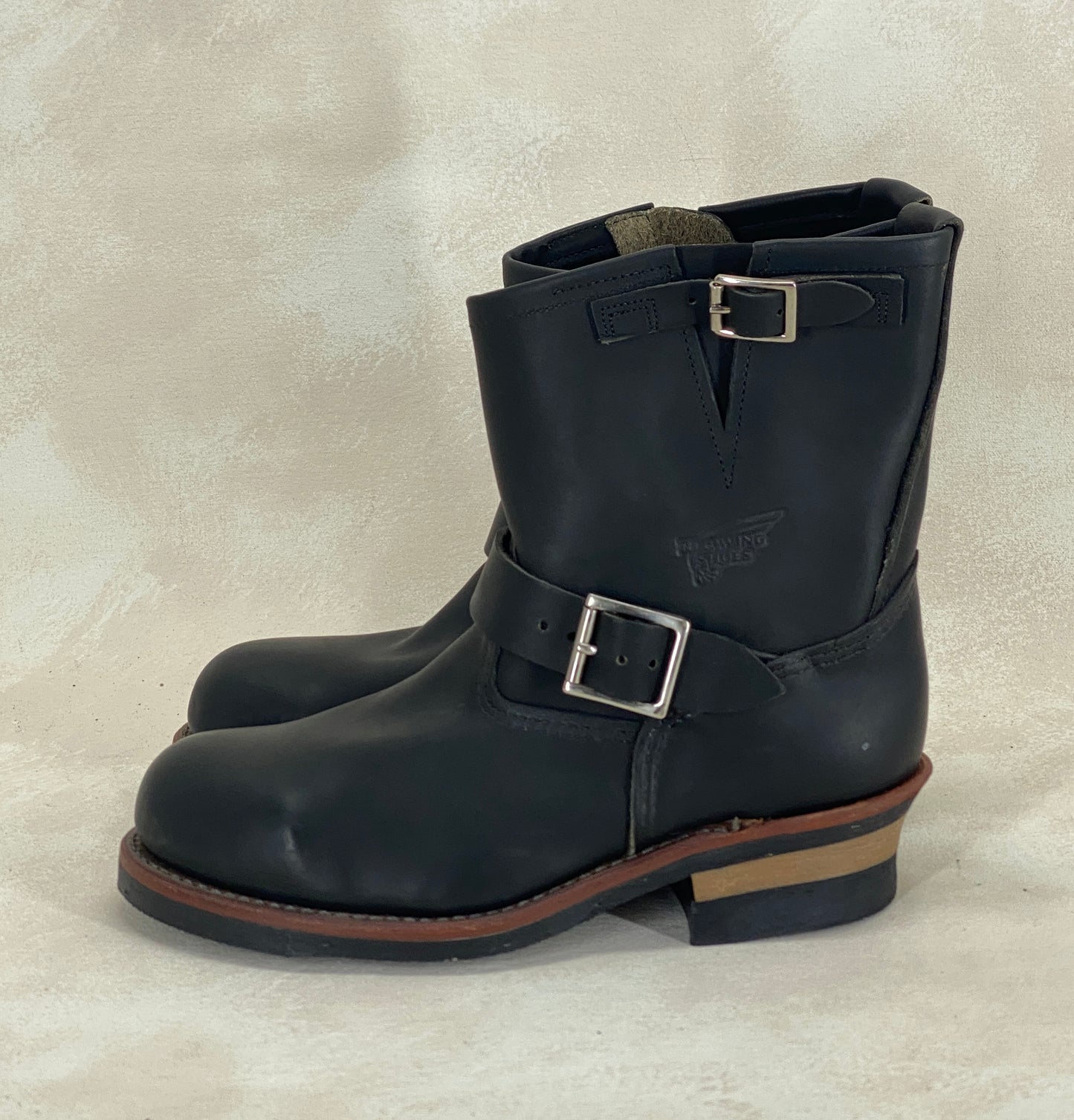 Red Wing Size 7 D (39 EU) 8178 Black Leather Boots - USA Vintage Bcn
