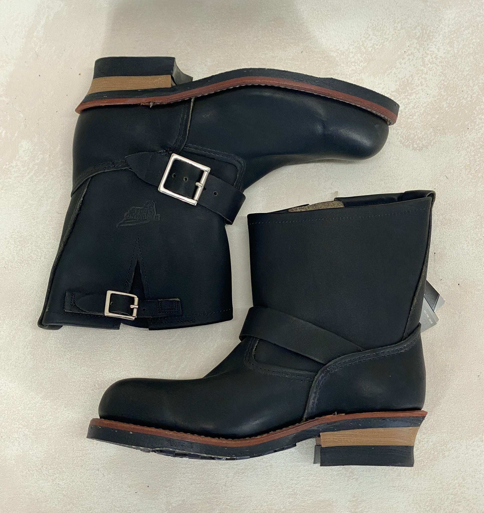 Red Wing Size 7 D (39 EU) 8178 Black Leather Boots - USA Vintage Bcn
