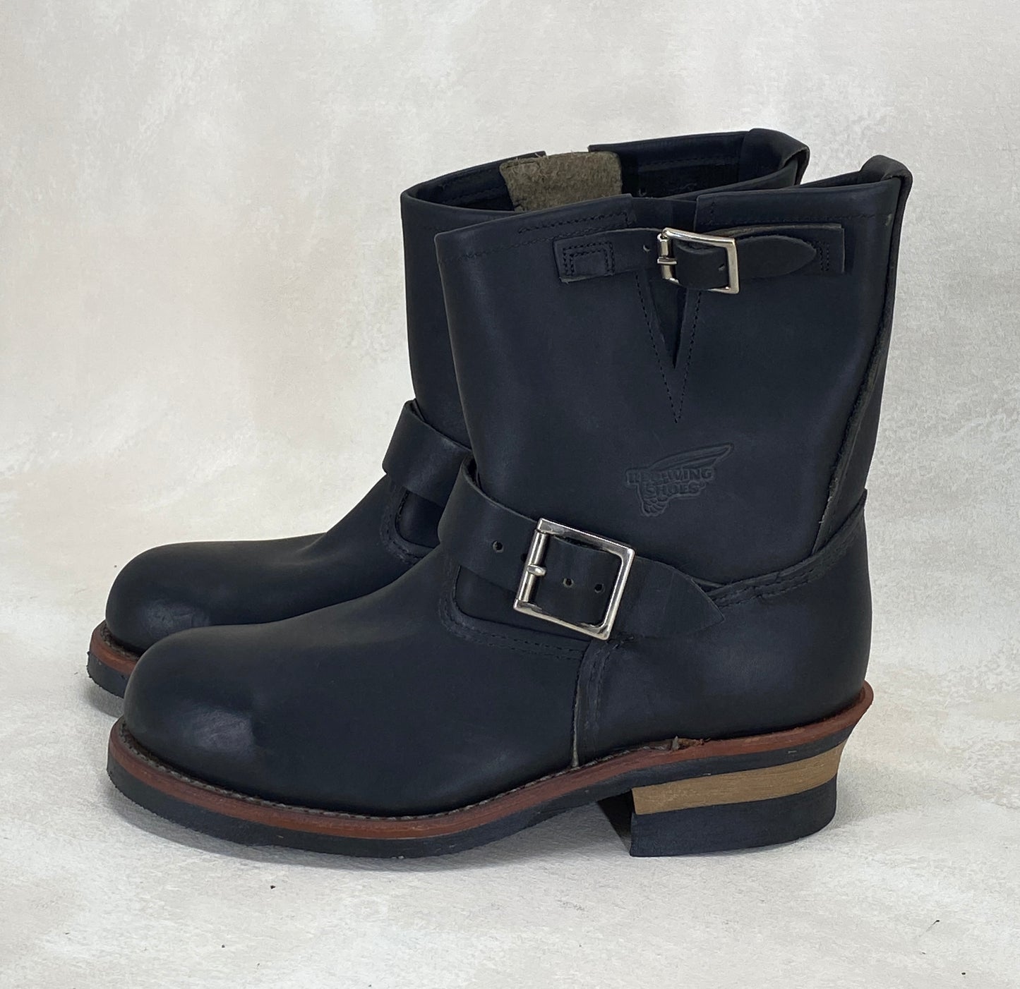 Red Wing Size 7 D (39 EU) 8178 Black Leather Boots - USA Vintage Bcn