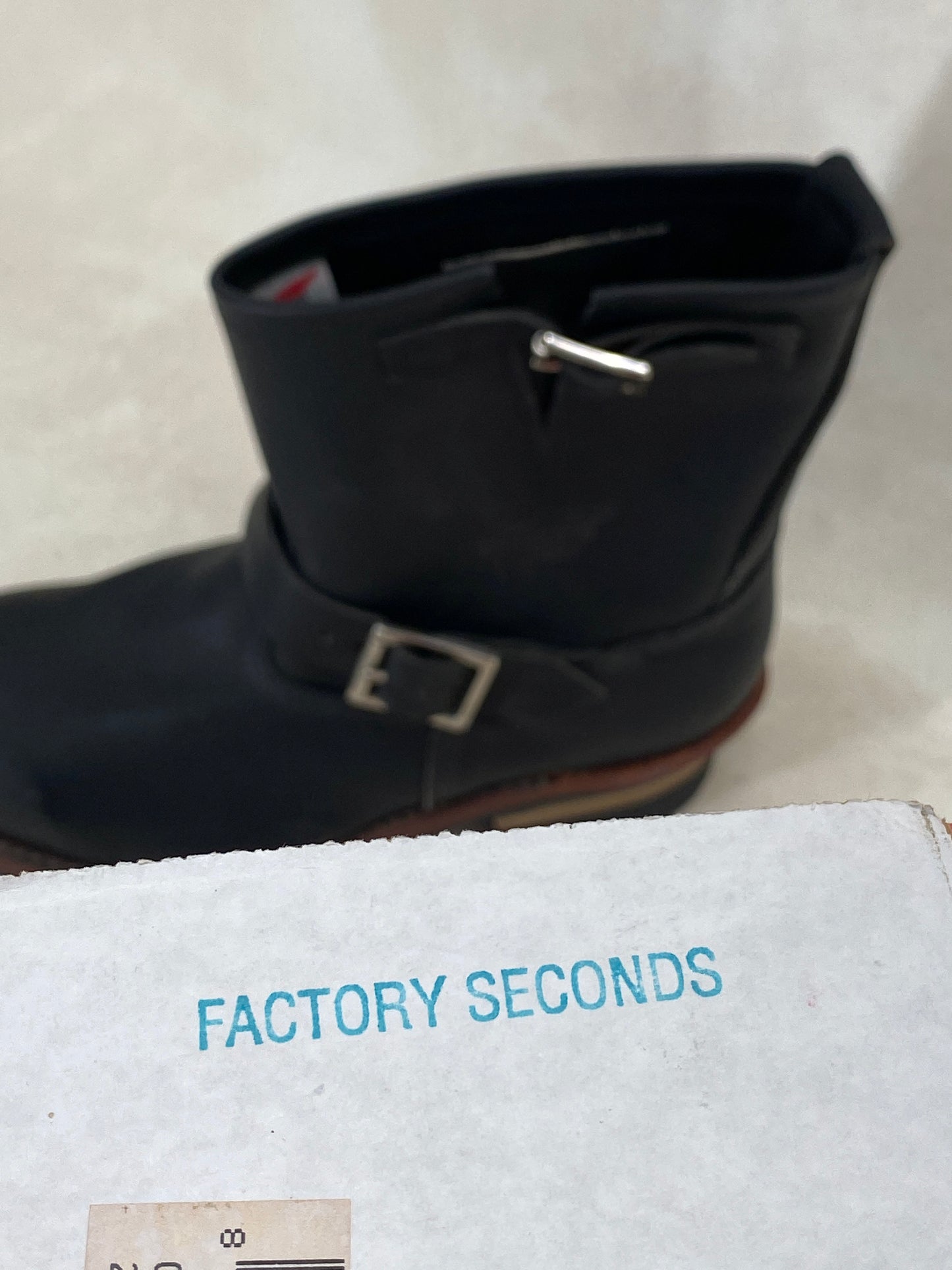 Red Wing Size 7 D (39 EU) 8178 Black Leather Boots - USA Vintage Bcn