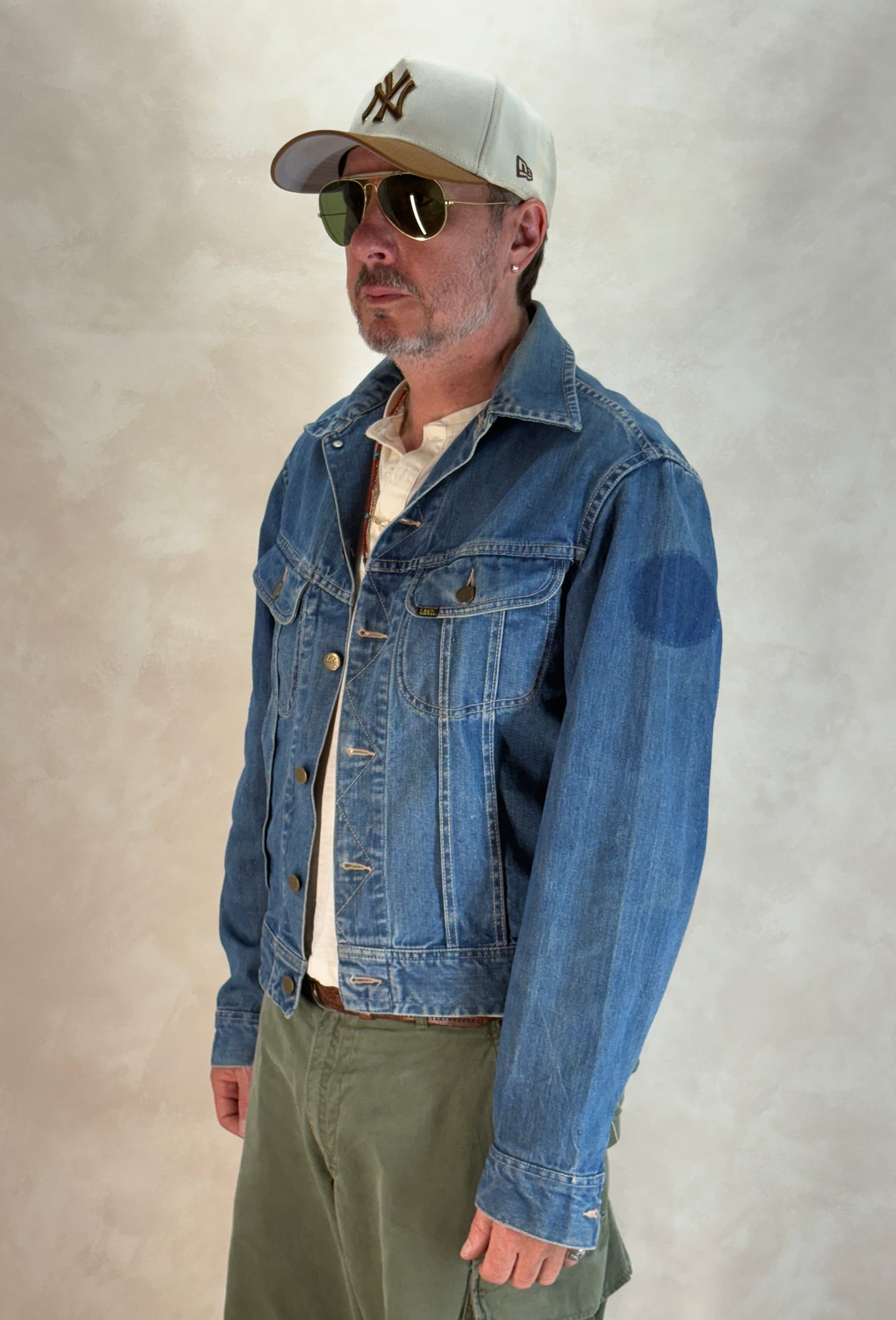 Size 42US Long/ 52EU Long. Vintage 1970s Lee Denim Jacket – 2 Chest Pockets - USA Vintage Bcn