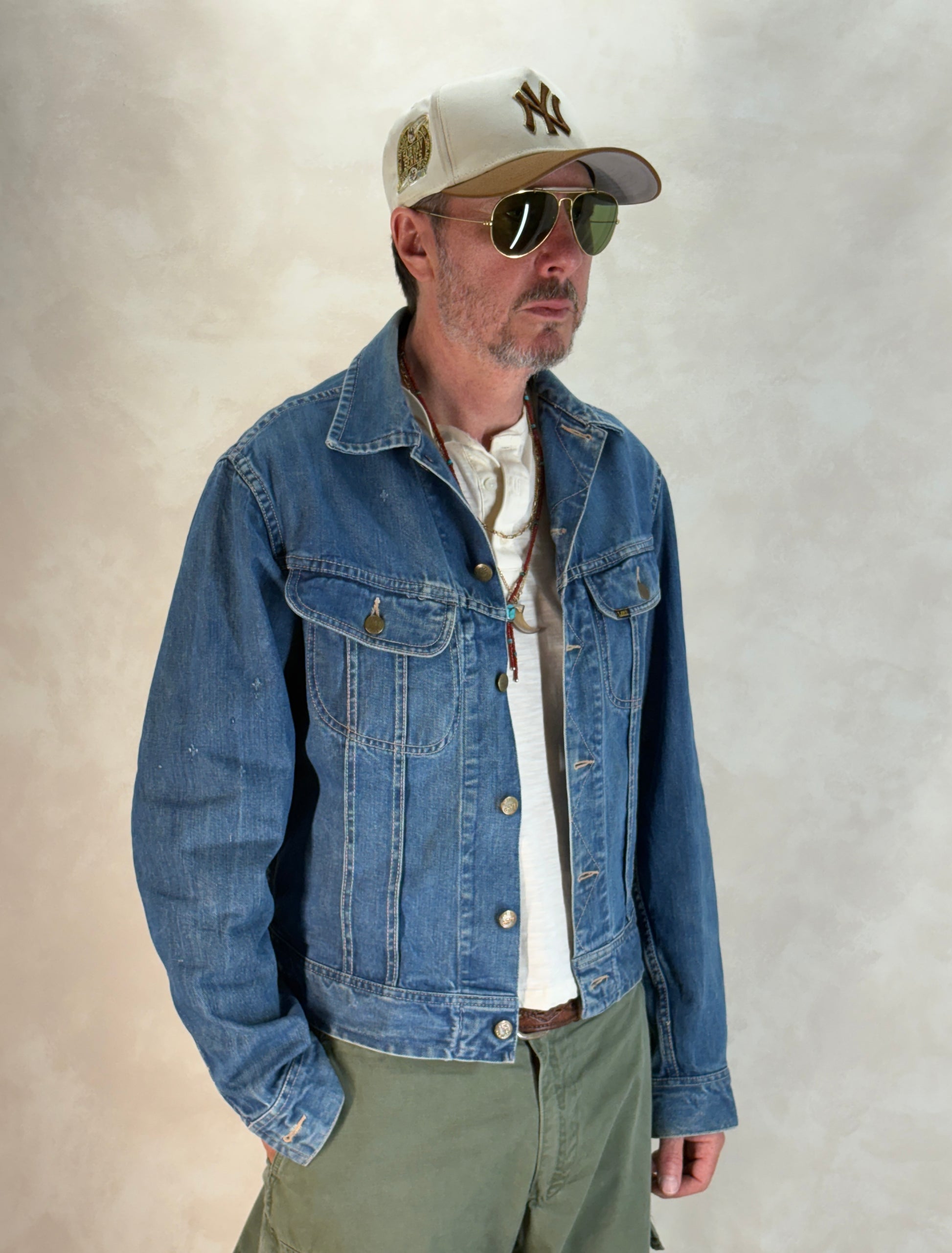 Size 42US Long/ 52EU Long. Vintage 1970s Lee Denim Jacket – 2 Chest Pockets - USA Vintage Bcn