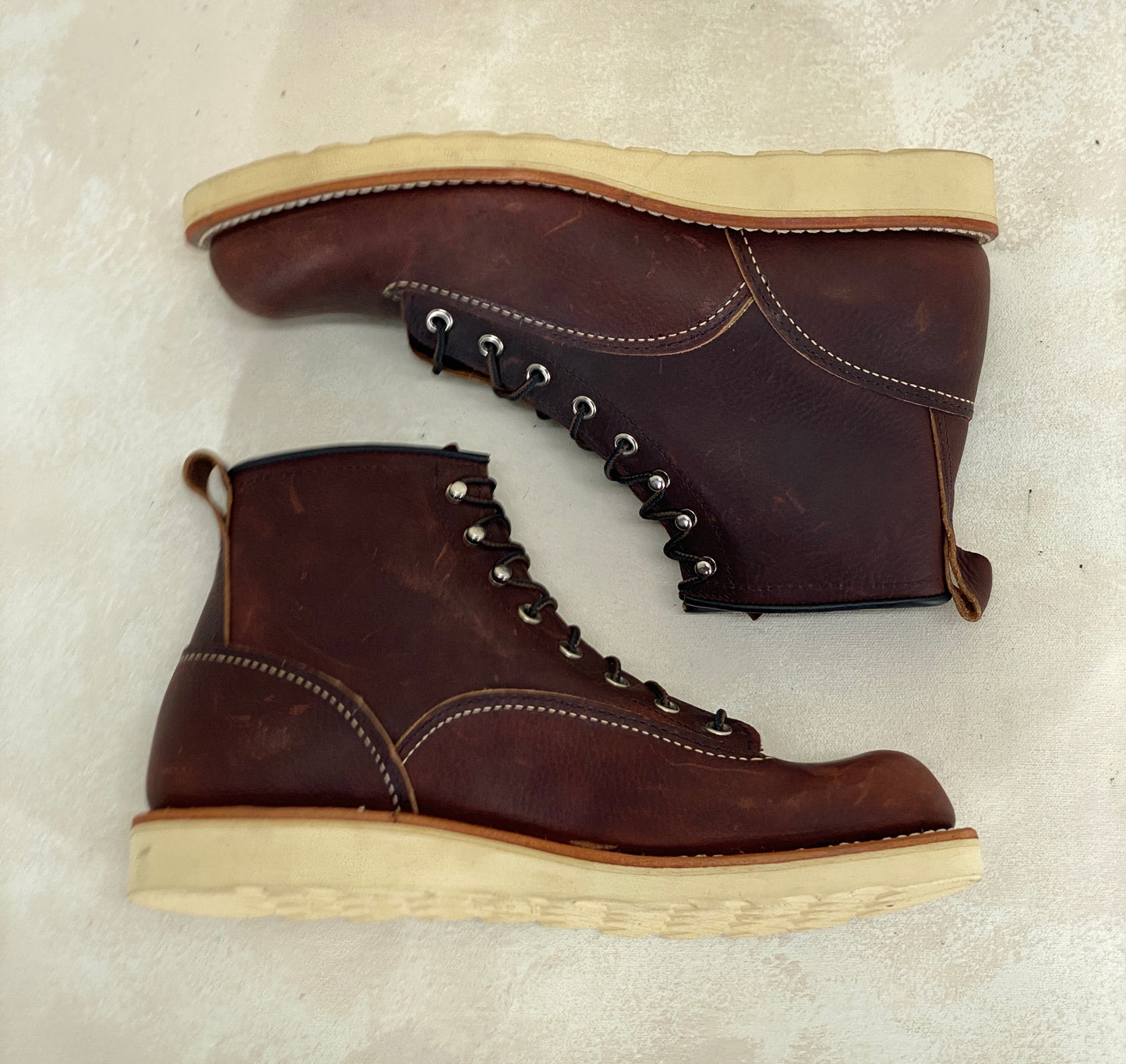 Size 8.5 D (41.5 Euro) Red Wing Lineman 2906 Boots Made In USA. Factory Seconds - USA Vintage Bcn