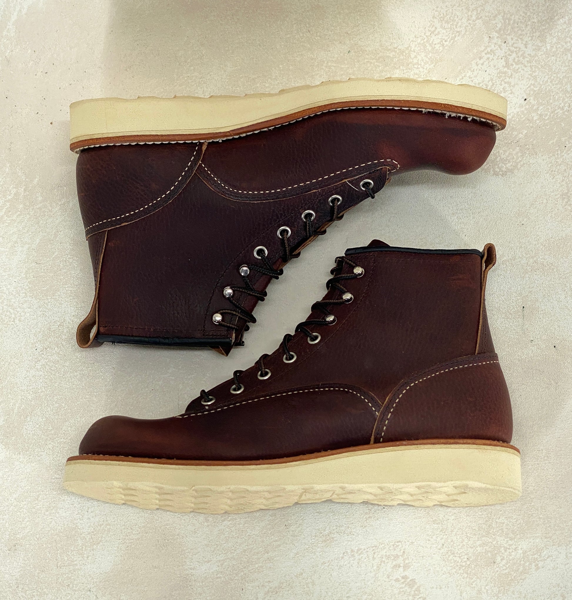 Size 7.5 D (40 Euro) R W Lineman 2906 Boots Made In USA. Factory Seconds - USA Vintage Bcn