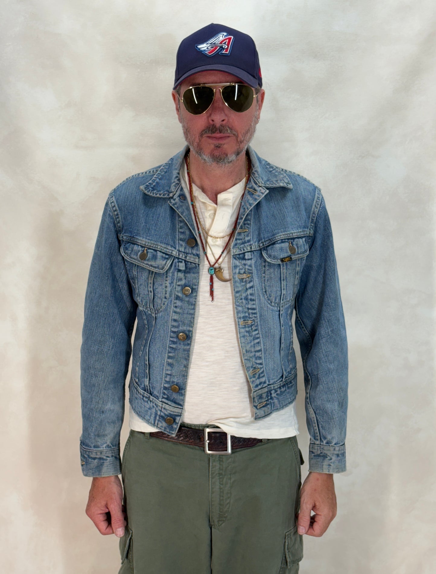Size 36US / 46EU. Authentic 1970s Lee Union Made Denim Jacket – Made in USA – Two Chest Pockets - USA Vintage Bcn