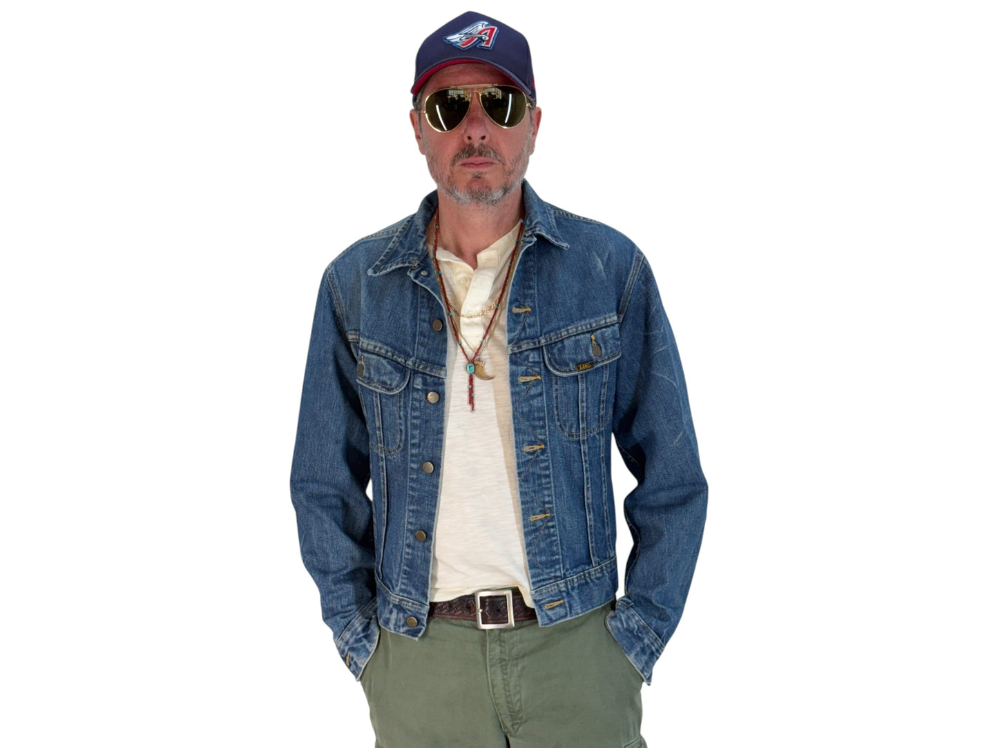 Size 40US / 50EU. Authentic 1970s Lee Denim Jacket – Made in Canada – Two Chest Pockets - USA Vintage Bcn