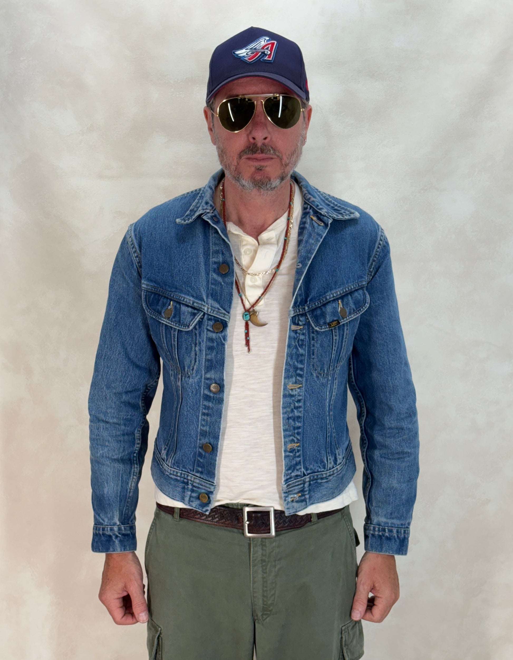 Size 36US / 46EU. Authentic 1970s Lee Denim Jacket – Made in USA – Two Chest Pockets - USA Vintage Bcn