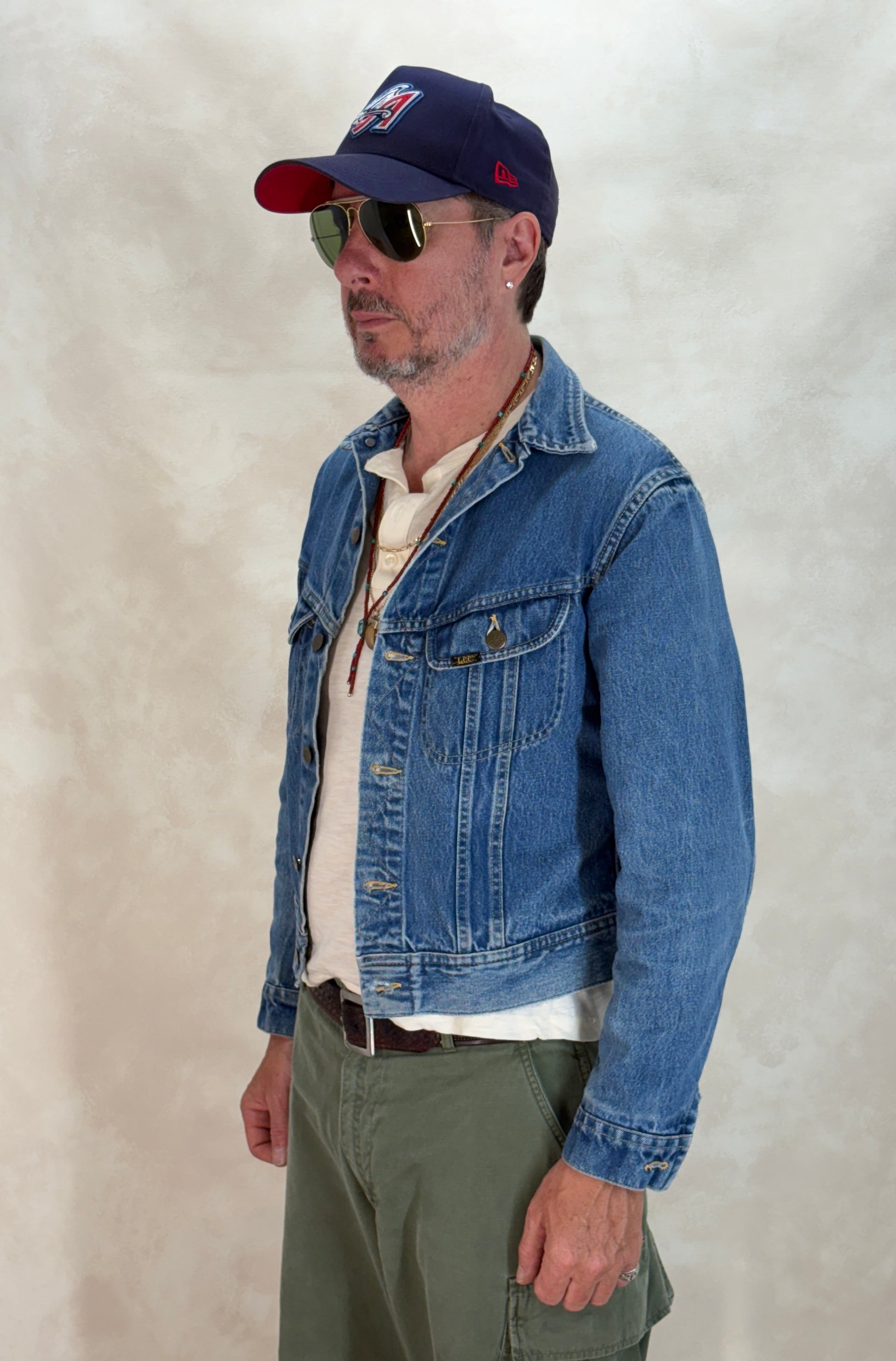 Size 36US / 46EU. Authentic 1970s Lee Denim Jacket – Made in USA – Two Chest Pockets - USA Vintage Bcn