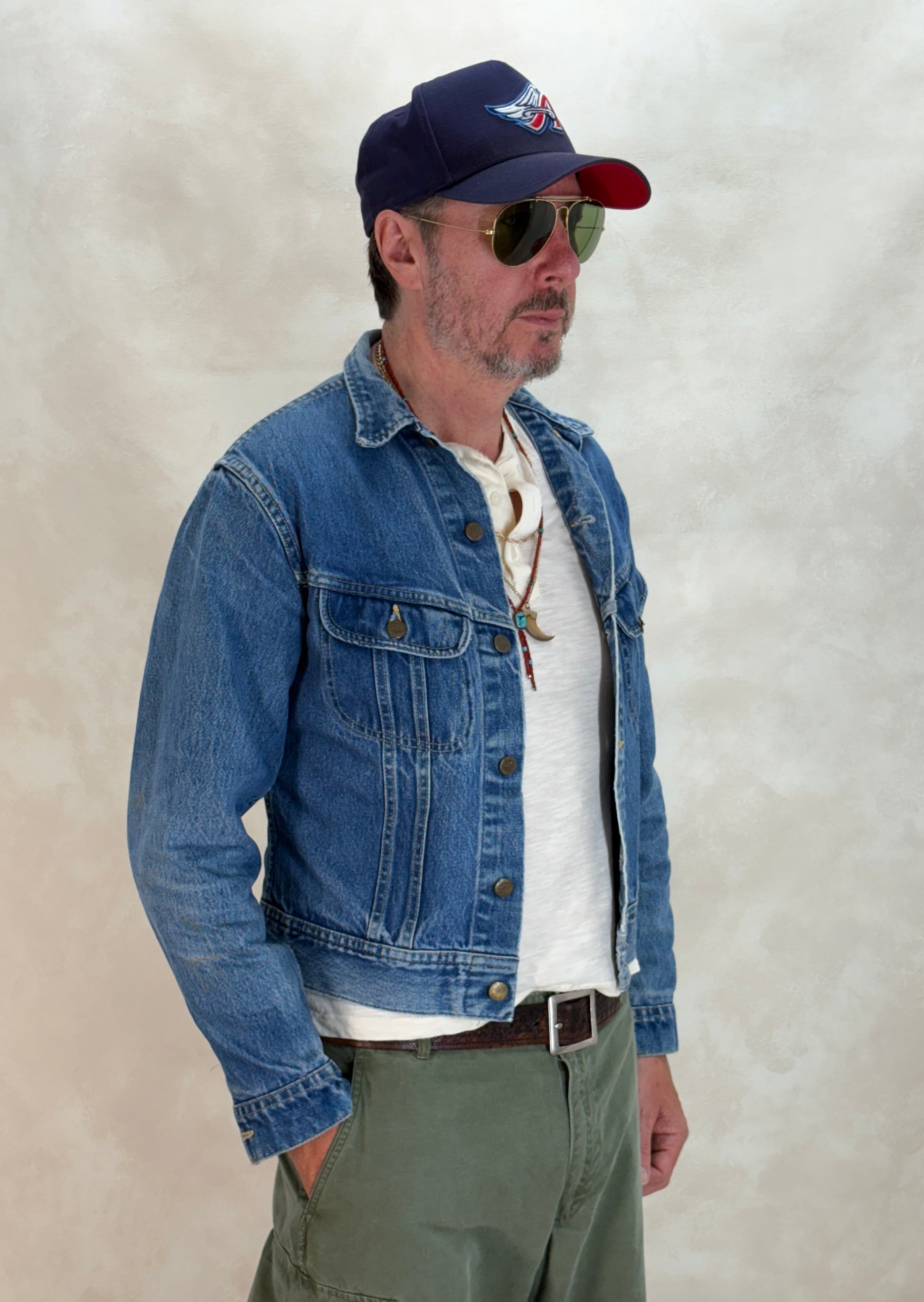 Size 36US / 46EU. Authentic 1970s Lee Denim Jacket – Made in USA – Two Chest Pockets - USA Vintage Bcn