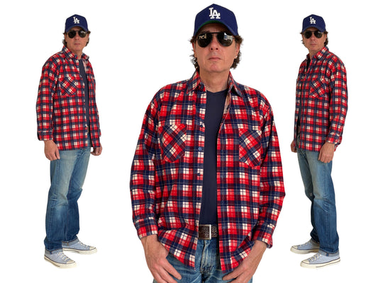 Medium Vintage Flannel Shirt | Classic RetroVintage flannel shirt with classic retro plaid design, size medium