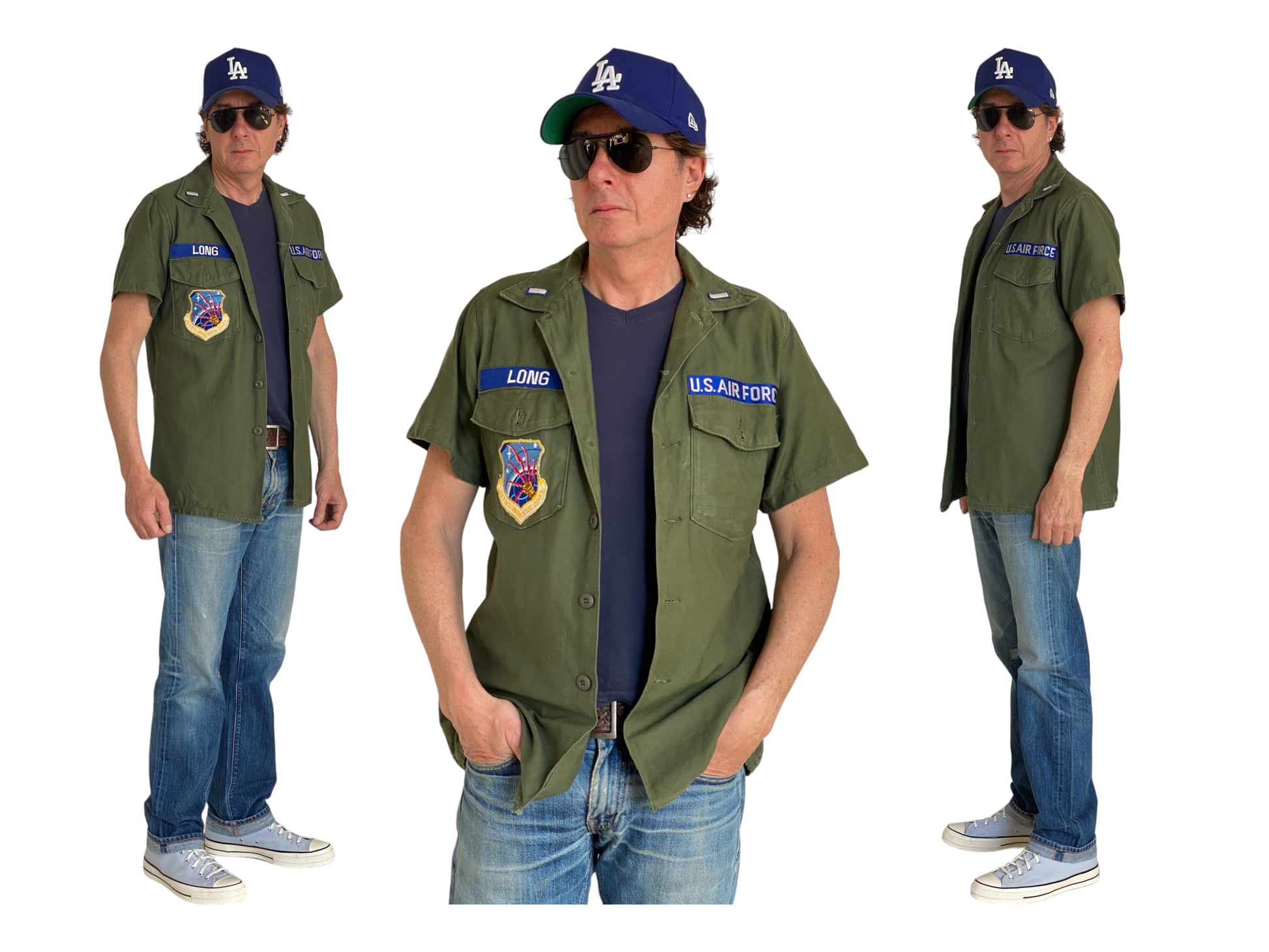 Medium Authentic 1966 US Air Force Vintage Fatigue Shirt Vietnam Era | Classic Military Style | USA Vintage BCN -