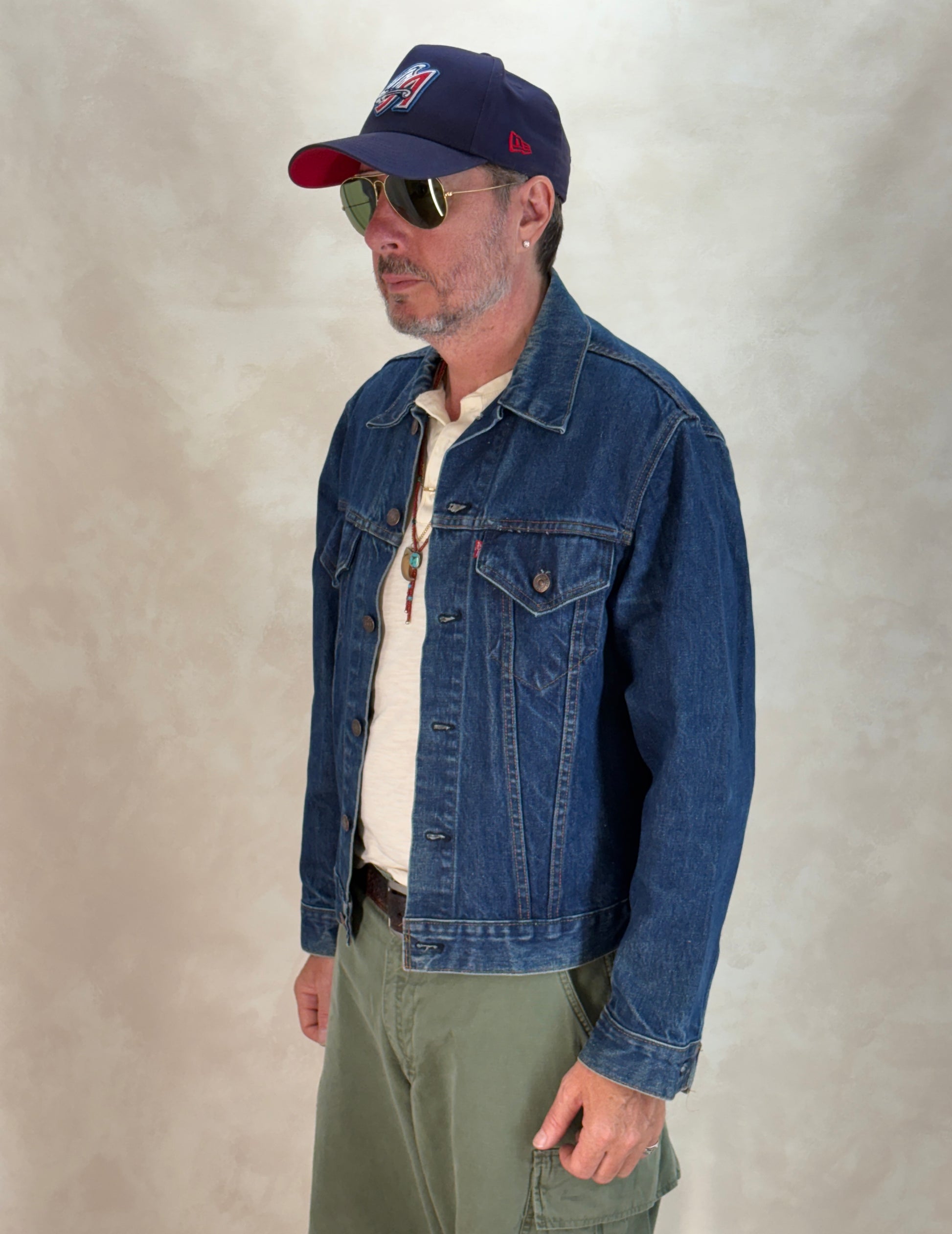 Size 42US / 52EU Vintage late 70s 70505 Levis 2 pockets made in USA - USA Vintage Bcn