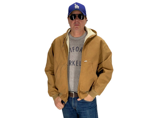 Size X Large. 90s Vintage hooded Carhartt jacket Made in USA - USA Vintage Bcn