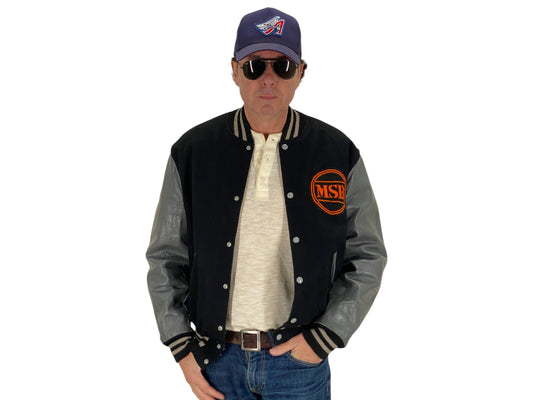 vintage varsity jacket 1960s wool leather made in usa large