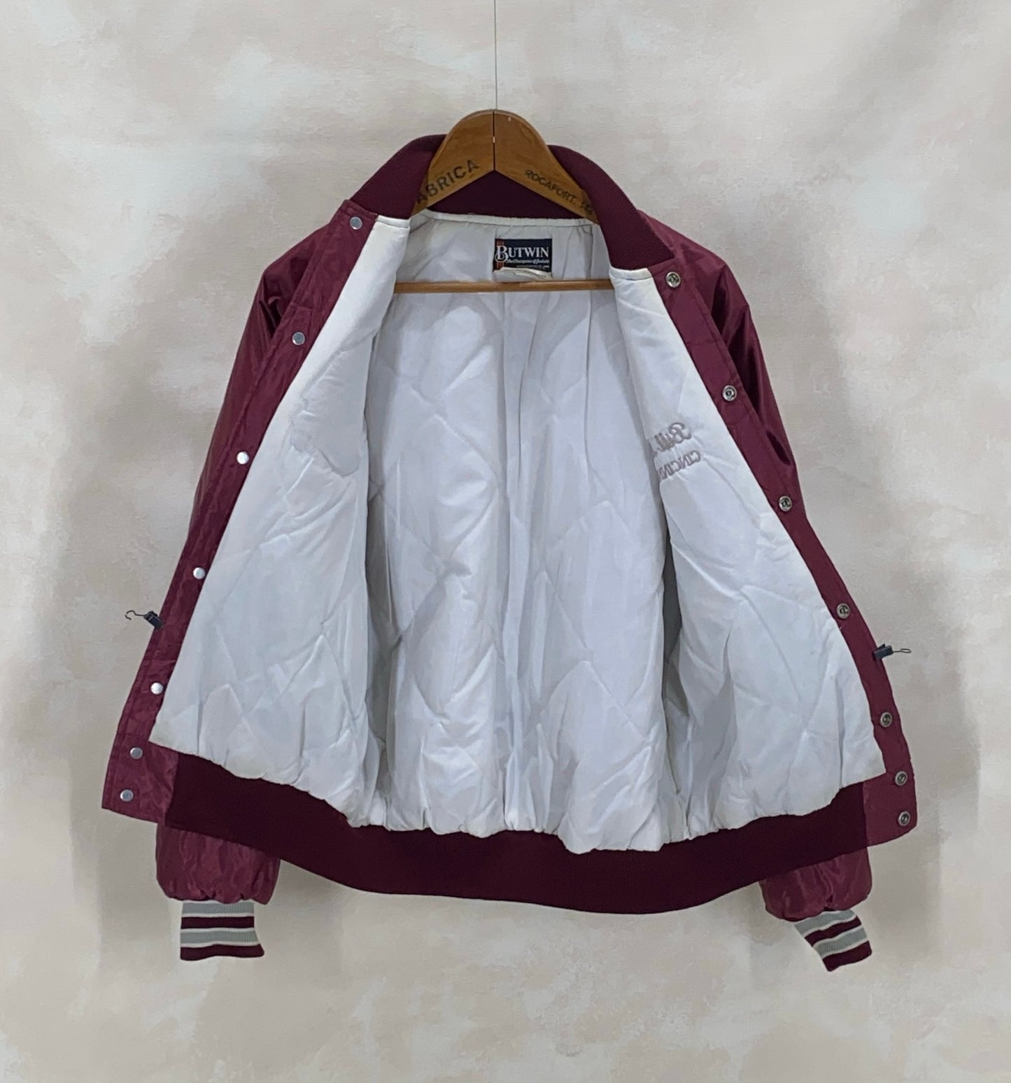 Size Med. Vintage 80s Butwin Satin Baseball Varsity Jacket – Made in USA - USA Vintage Bcn