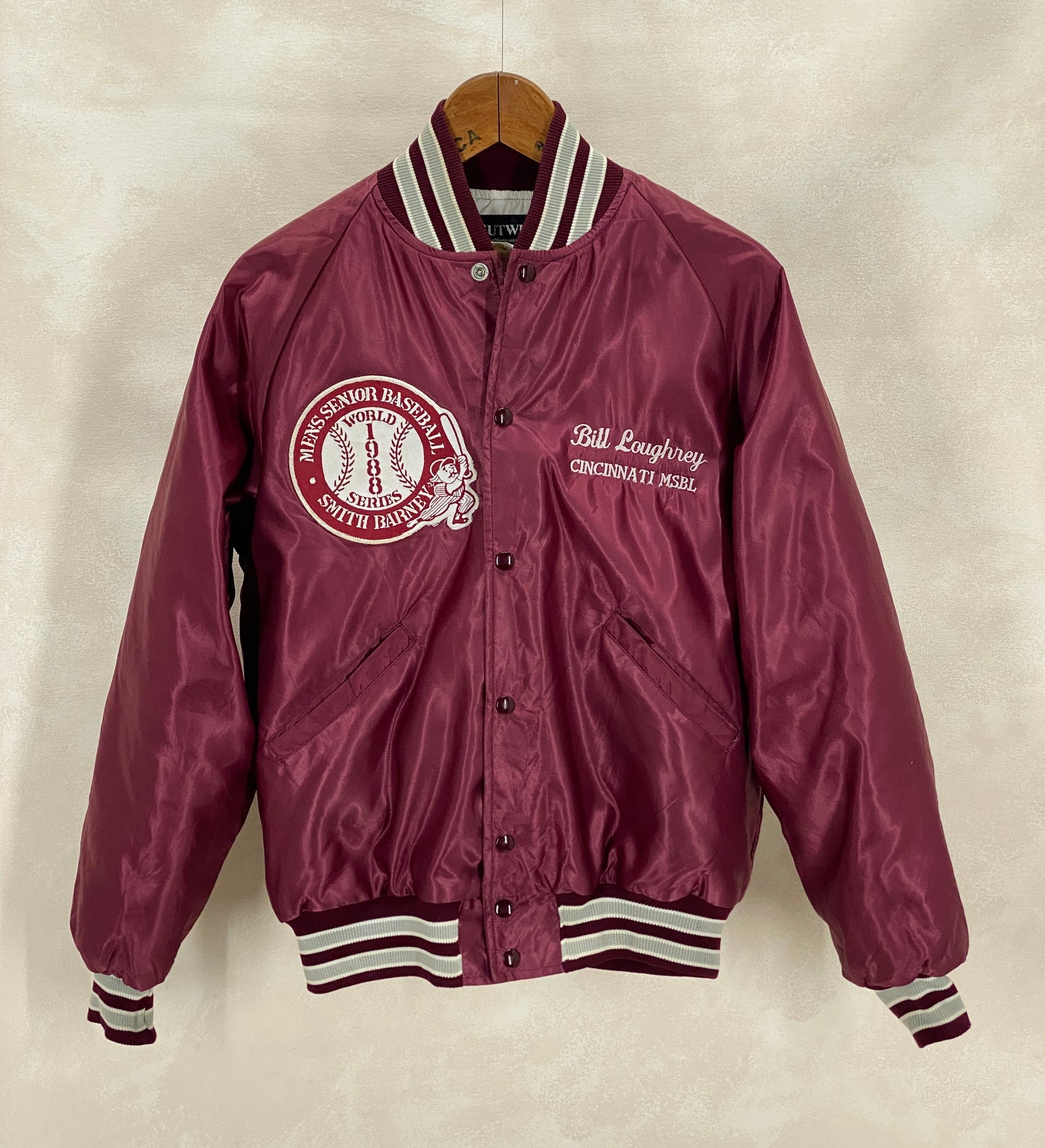 Size Med. Vintage 80s Butwin Satin Baseball Varsity Jacket – Made in USA - USA Vintage Bcn