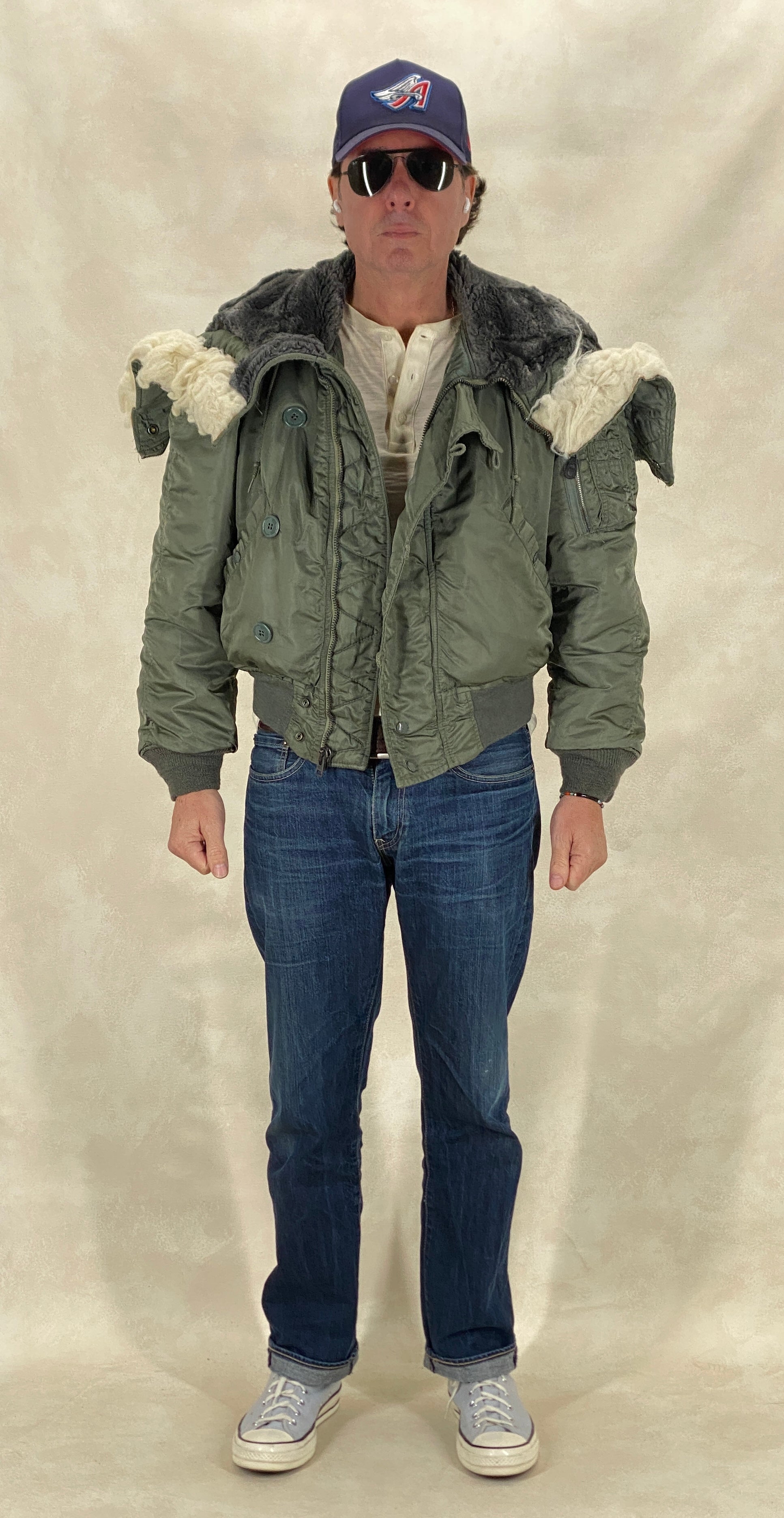 vintage us air force n-2b jacket cold weather flyer small medium