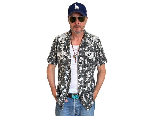Size M. Authentic 70’s Ely Plain Western Shirt — Vintage Print - USA Vintage Bcn