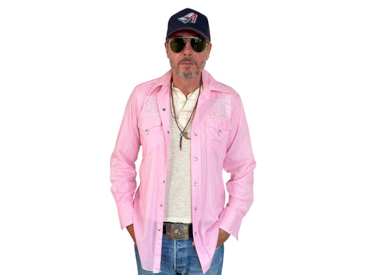 Size M. Authentic Vintage 70’s H bar C California Ranchwear embroidered Western Shirt - USA Vintage Bcn