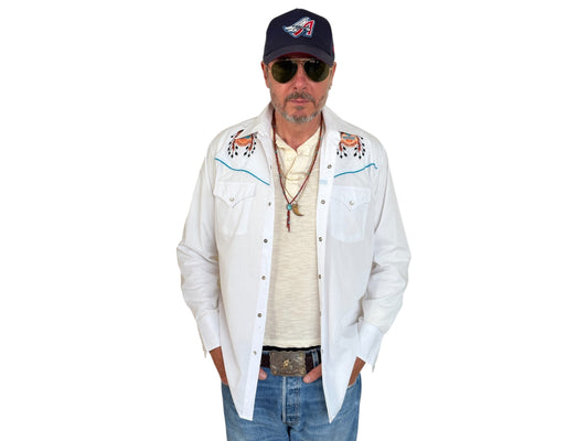 Size M. Authentic Vintage 80’s embroidered Western Shirt - USA Vintage Bcn