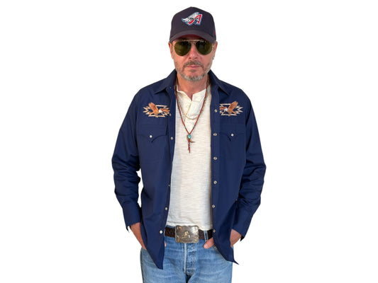 Size M. Authentic Vintage 80’s embroidered Western Shirt - USA Vintage Bcn