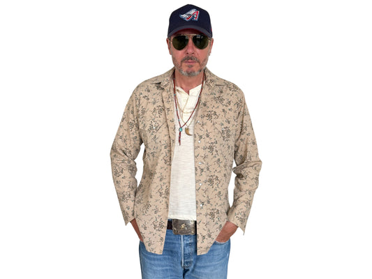 Size M. Authentic Vintage 80’s Campus Western Shirt —Floral print - USA Vintage Bcn