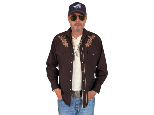 Size M. Authentic Vintage 70’s embroidered Western Shirt - USA Vintage Bcn