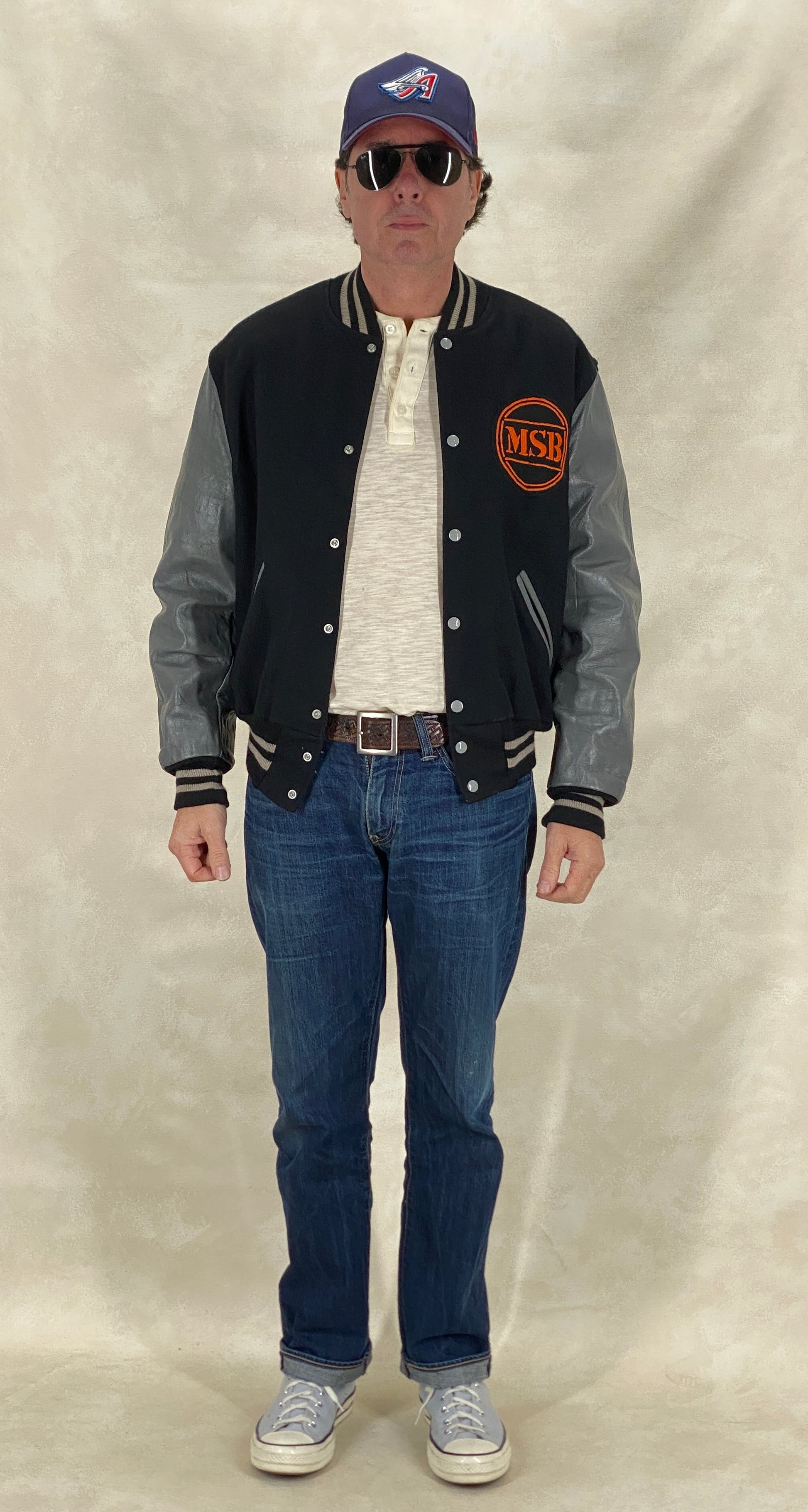 vintage varsity jacket 1960s wool leather made in usa large