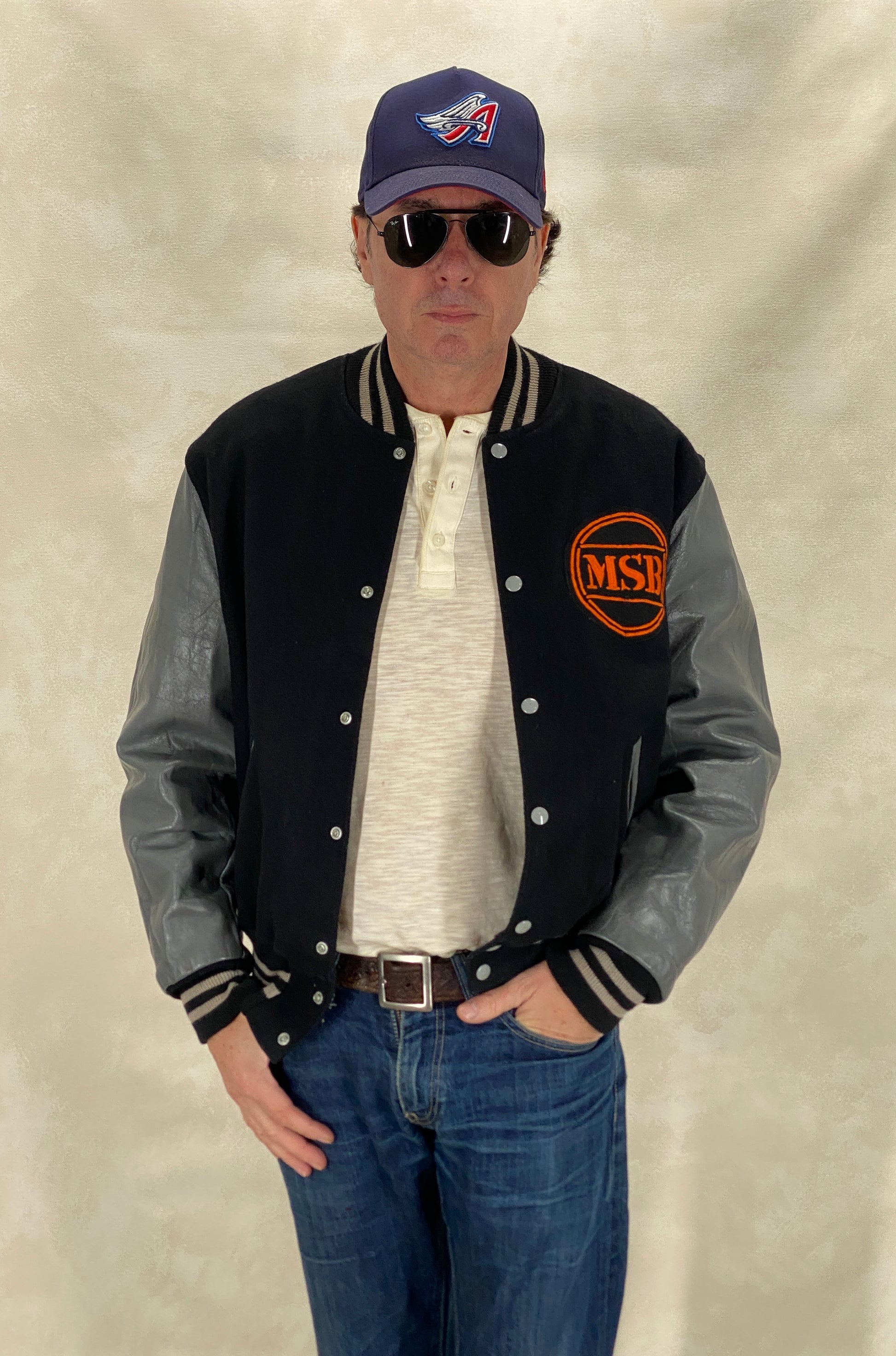 vintage varsity jacket 1960s wool leather made in usa large