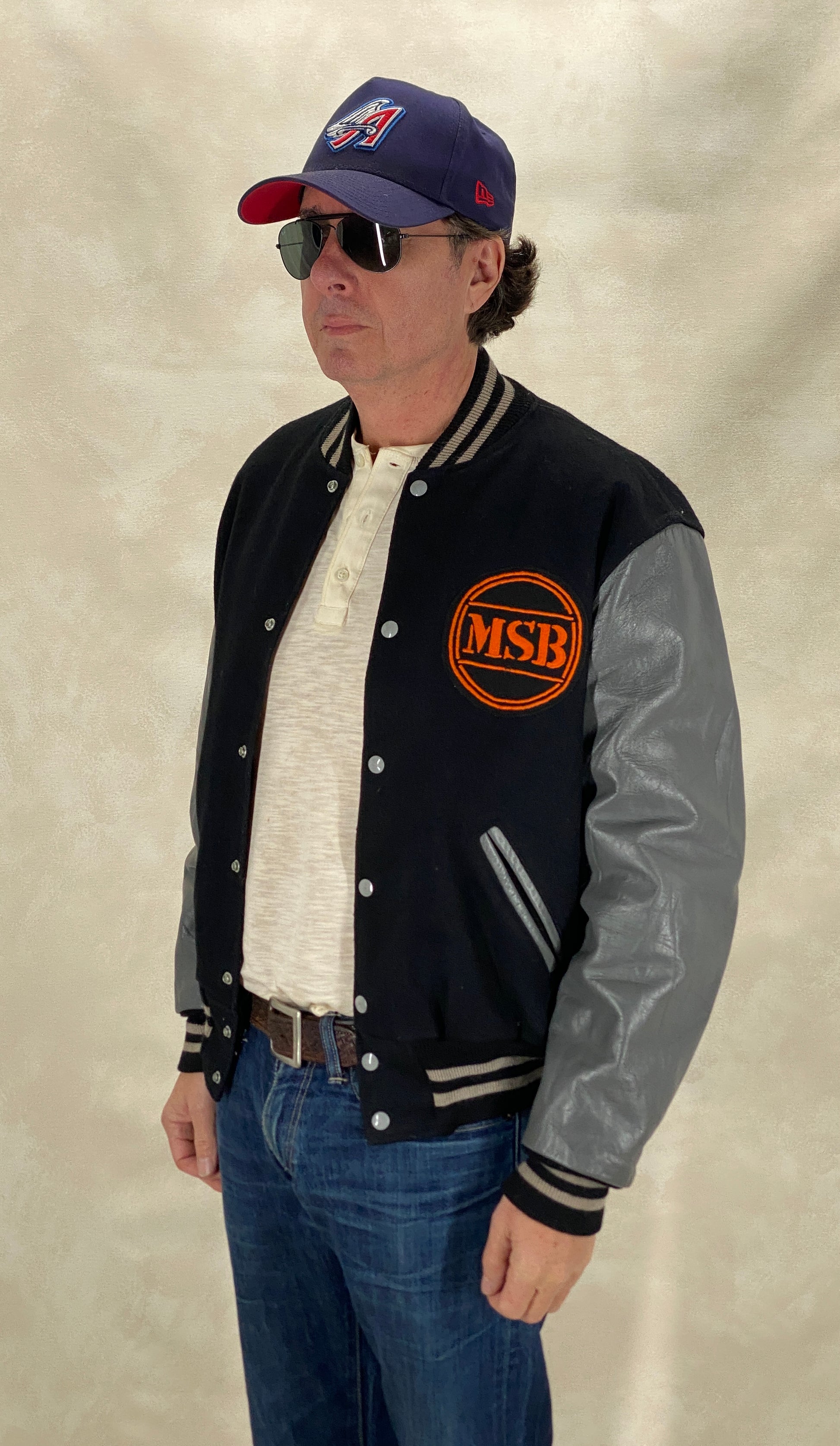 vintage varsity jacket 1960s wool leather made in usa large
