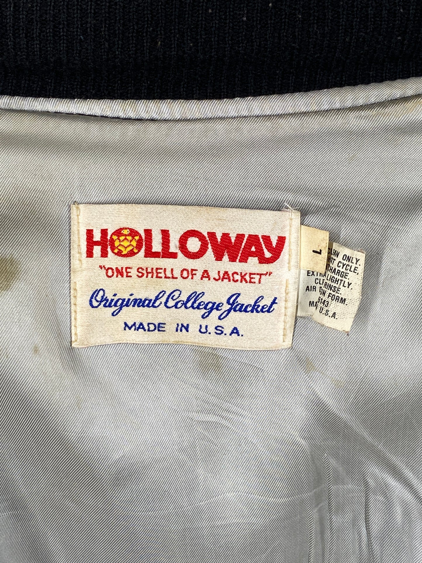vintage varsity jacket 1960s wool leather made in usa large